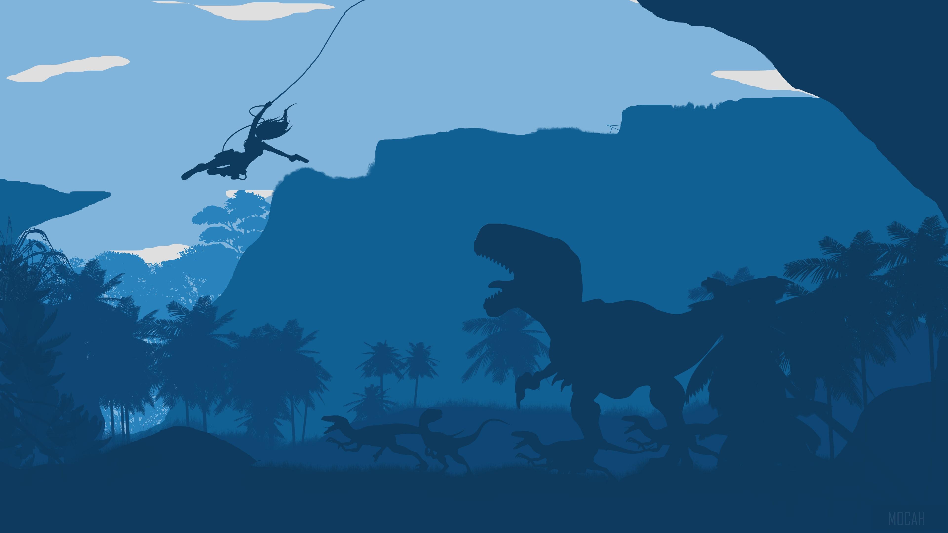 HD wallpaper, Tomb Raider Dinosaur 4K