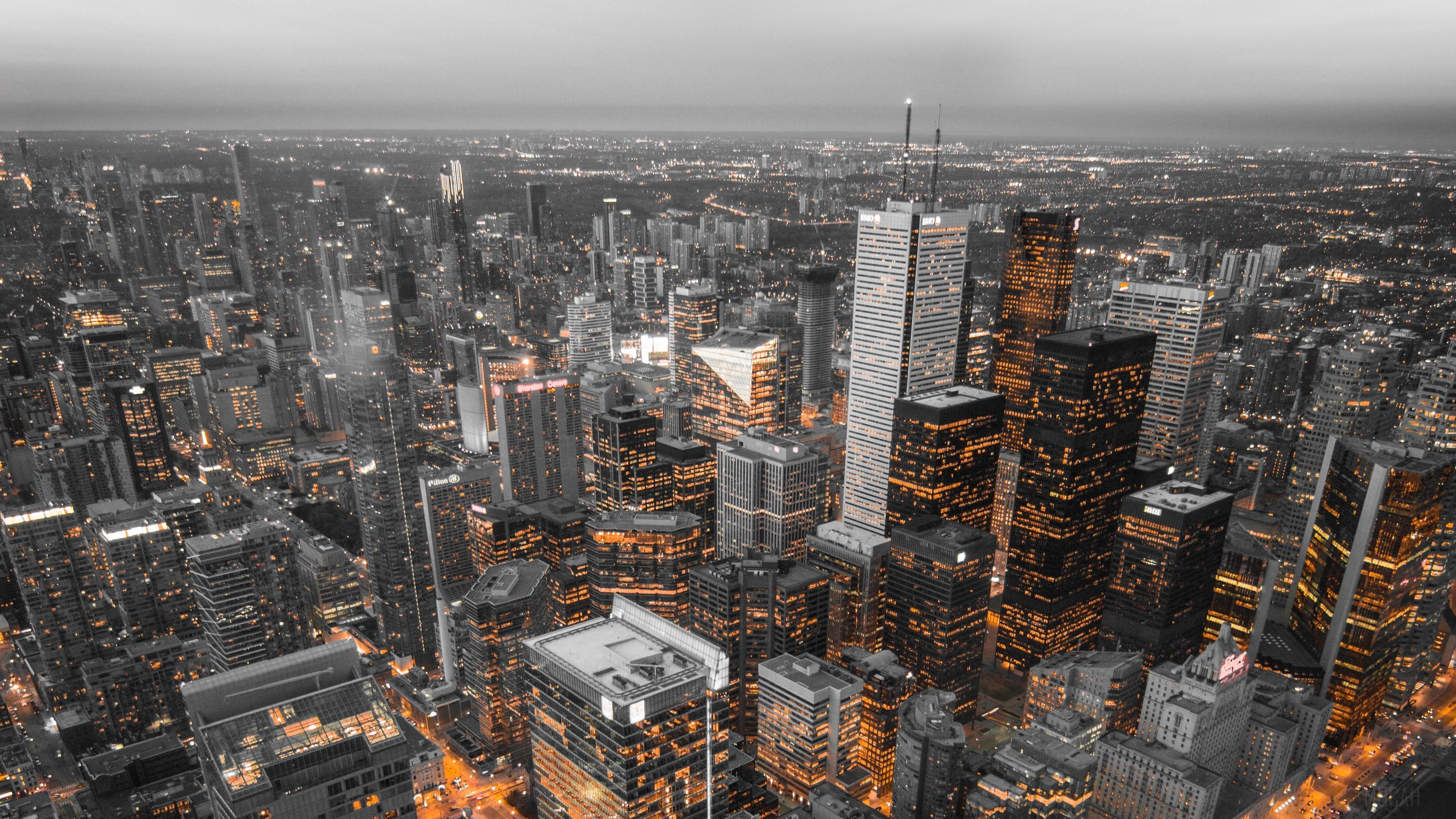 HD wallpaper, Toronto, Canada 4K, Skyscrapers, Top View, Metropolis