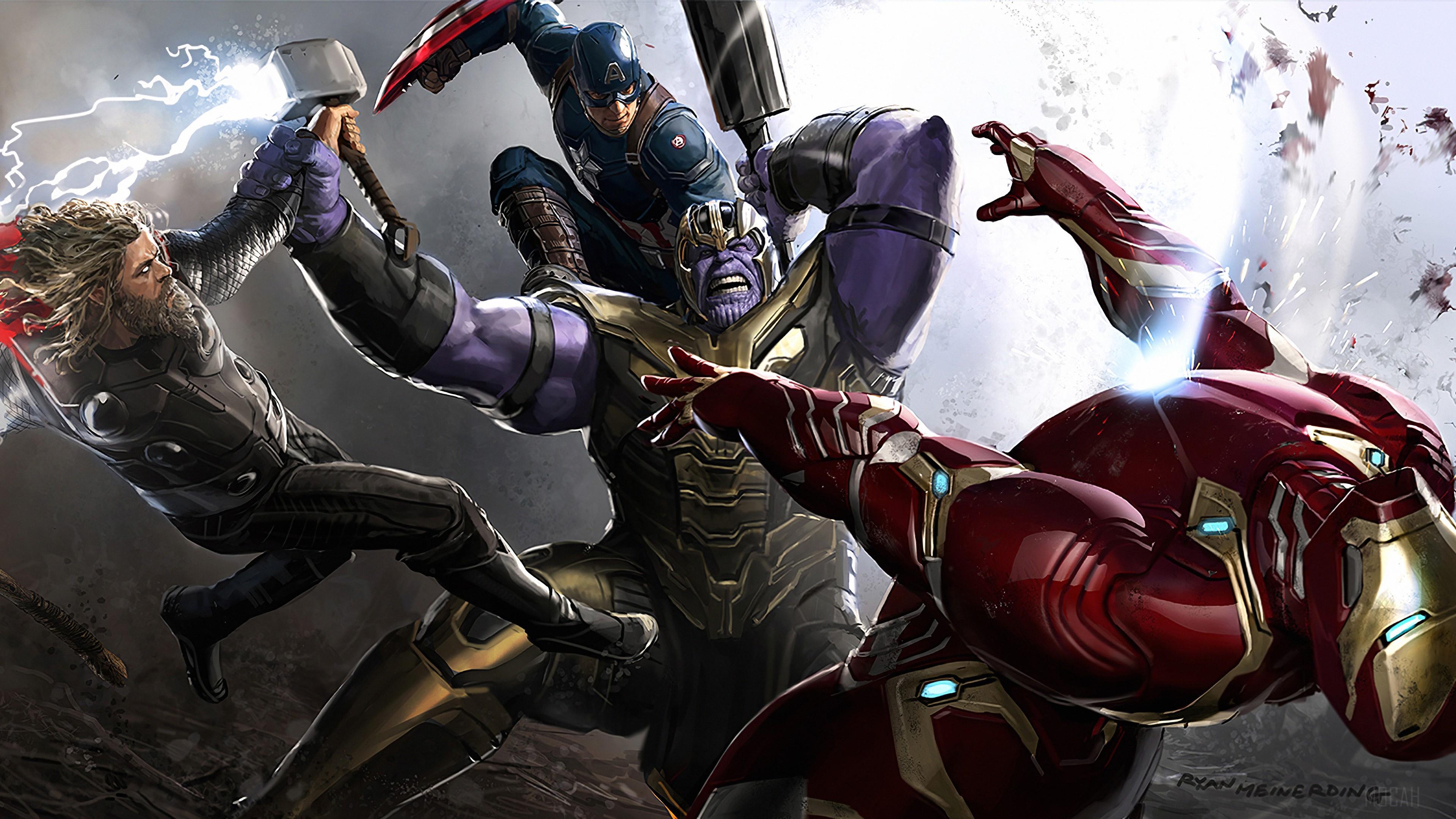 HD wallpaper, Trinity Vs Thanos 4K