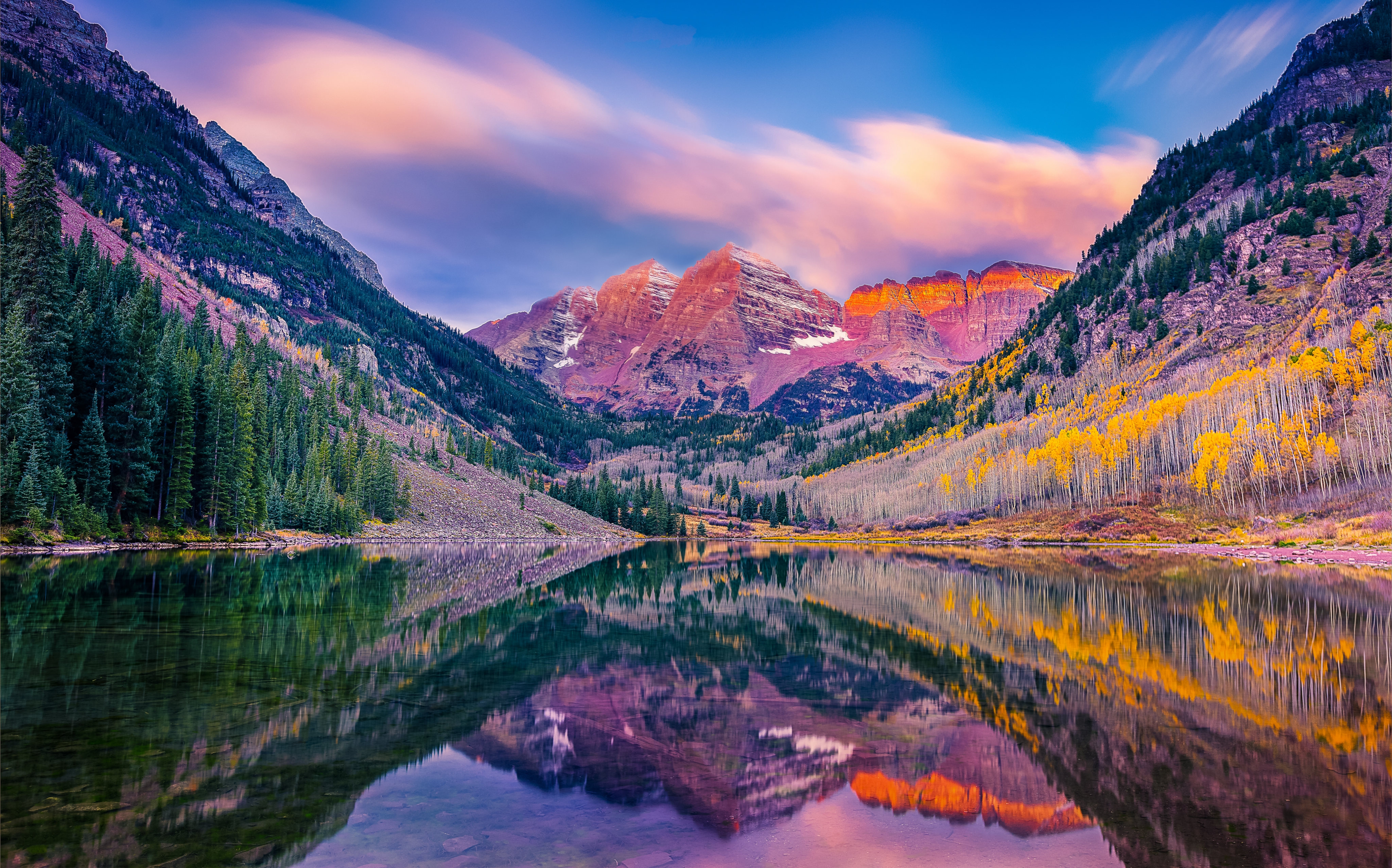 HD wallpaper, Usa, Elk Mountains, White River National Forest, Aesthetic, Colorado, Maroon Bells, Maroon Lake