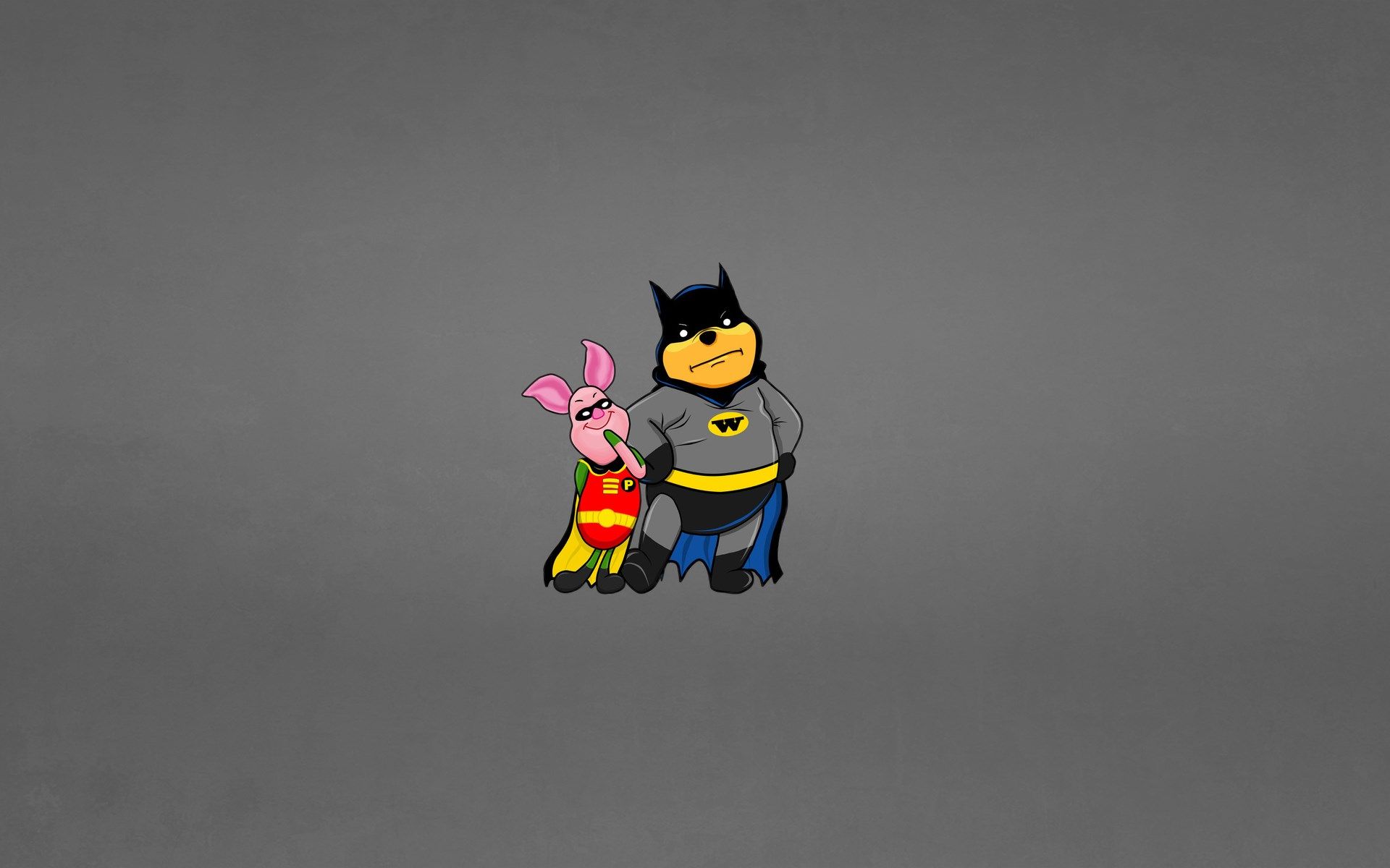 HD wallpaper, Cartoon, Funny, Robin, The, Pooh, And, Batman, Winnie, Piglet