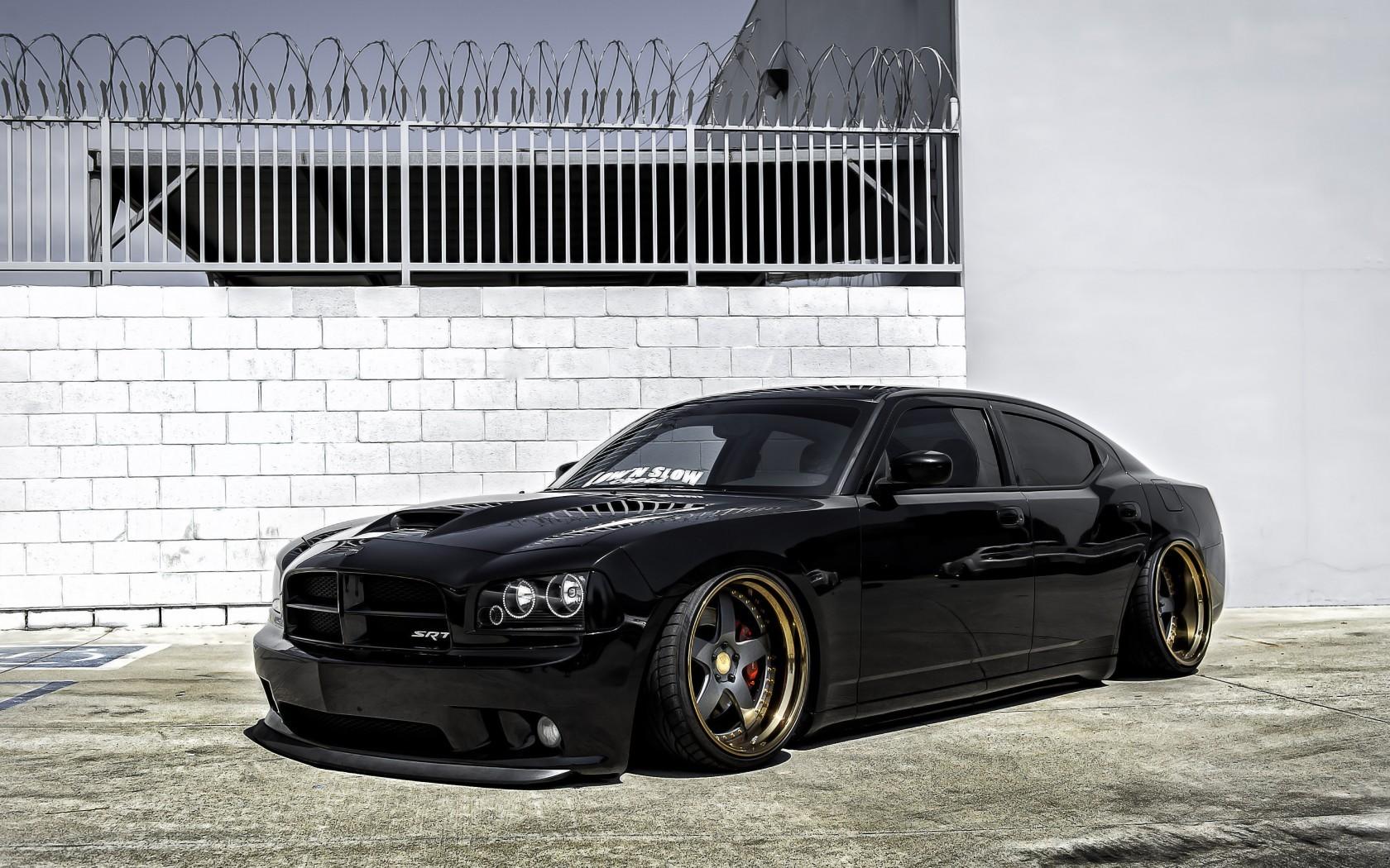 HD wallpaper, American Cars, Dodge, Muscle Cars, Dodge Charger, Stanced, Car, Vehicle, Stellantis, Black Cars