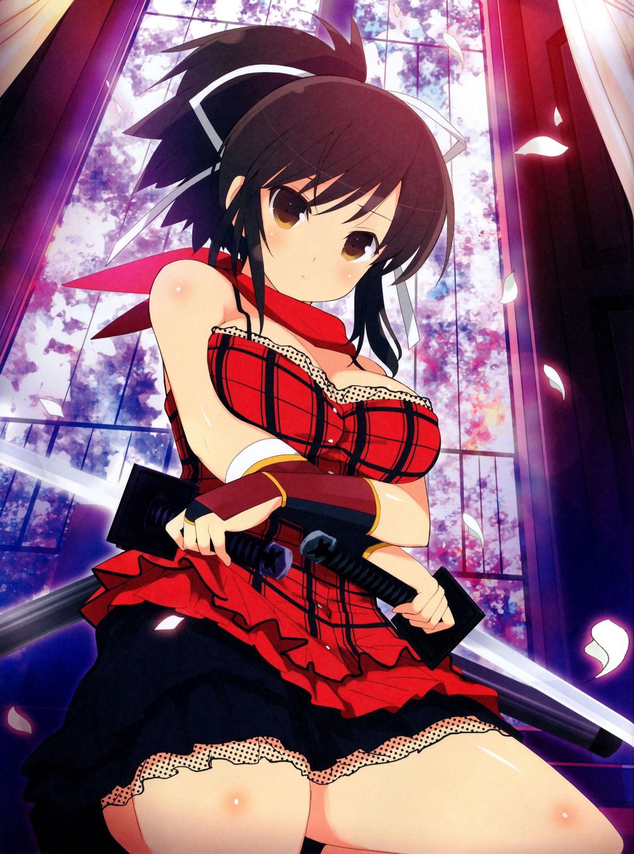 HD wallpaper, Weapon, Anime, Anime Girls, Senran Kagura