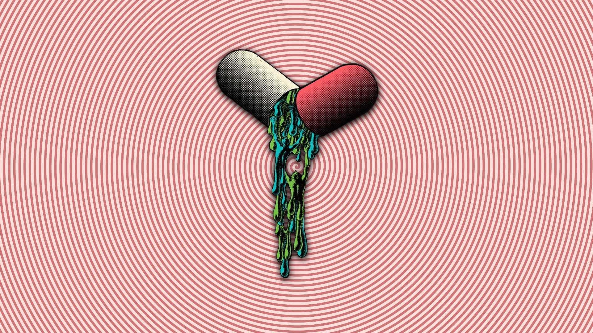 HD wallpaper, Artwork, Spiral, Drugs, Pills