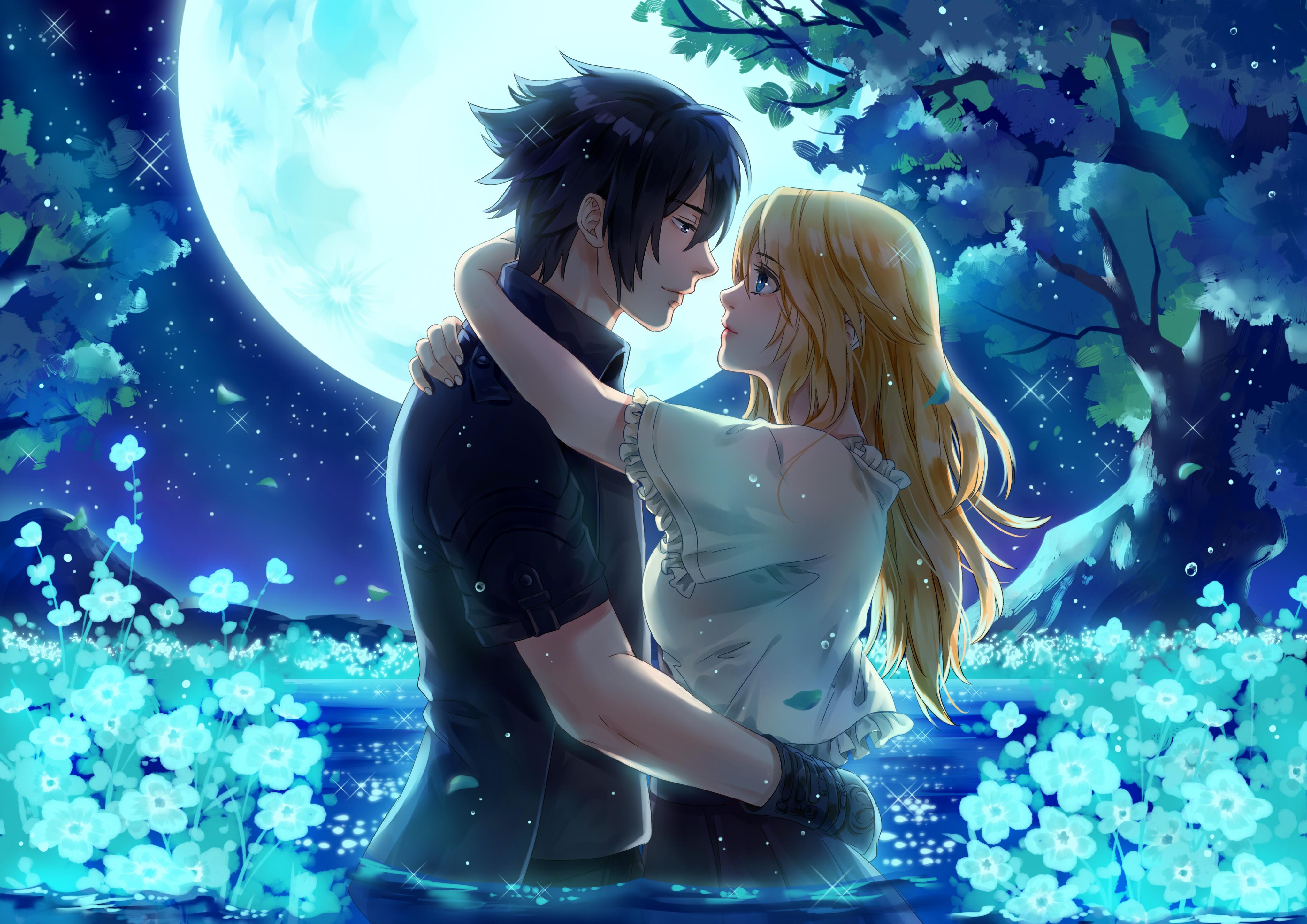 HD wallpaper, Couple Wallpapers, 5K Wallpapers, Final Fantasy Wallpapers, Digital Art Wallpapers, Hd Wallpapers, Deviantart Wallpapers, Artwork Wallpapers, Noctis And Stella From Final Fantasy Xv Under The Moon, Games Wallpapers, Love Wallpapers, 4K Wallpapers, Artist Wallpapers, Final Fantasy Xv Wallpapers