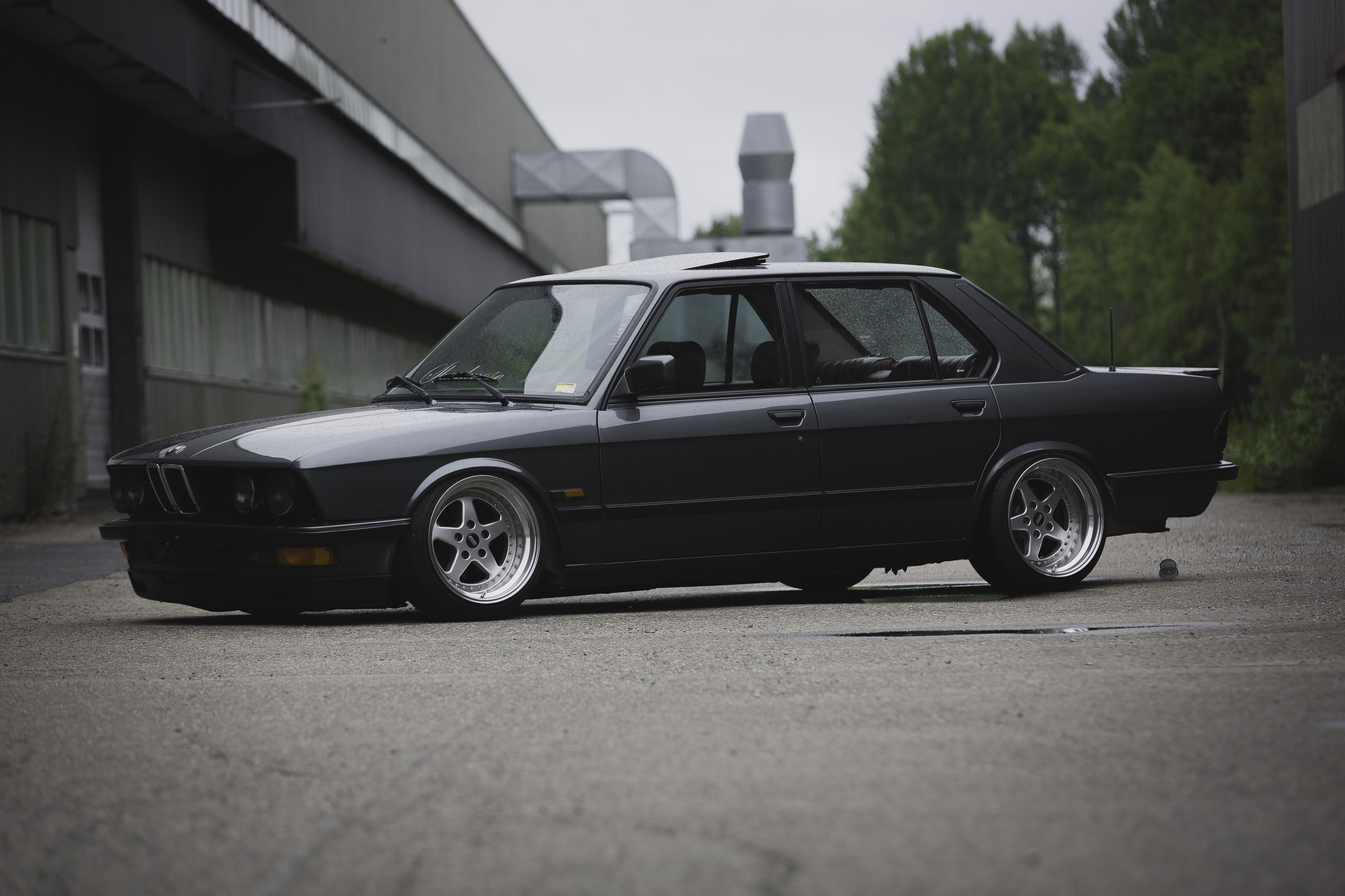 HD wallpaper, Bmw, Low Car, Summer, Bmw 5 Series, Save The Wheels, Car, Old School Wheels, Vehicle, Stanceworks, Static, Bmw E28, Black Cars, Norway