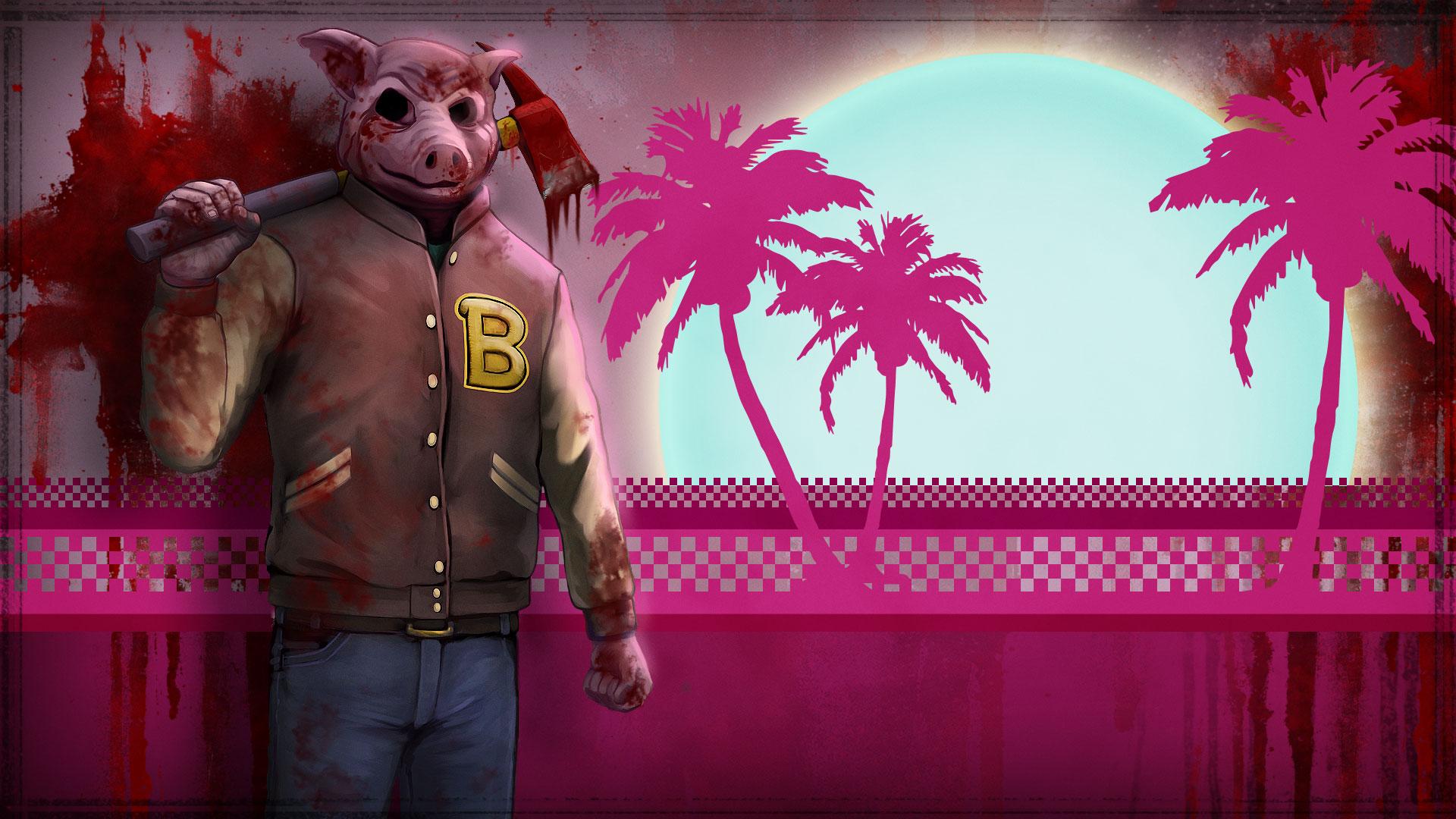 HD wallpaper, Axes, Mask, Video Game Characters, Blood, Video Games, Hotline Miami