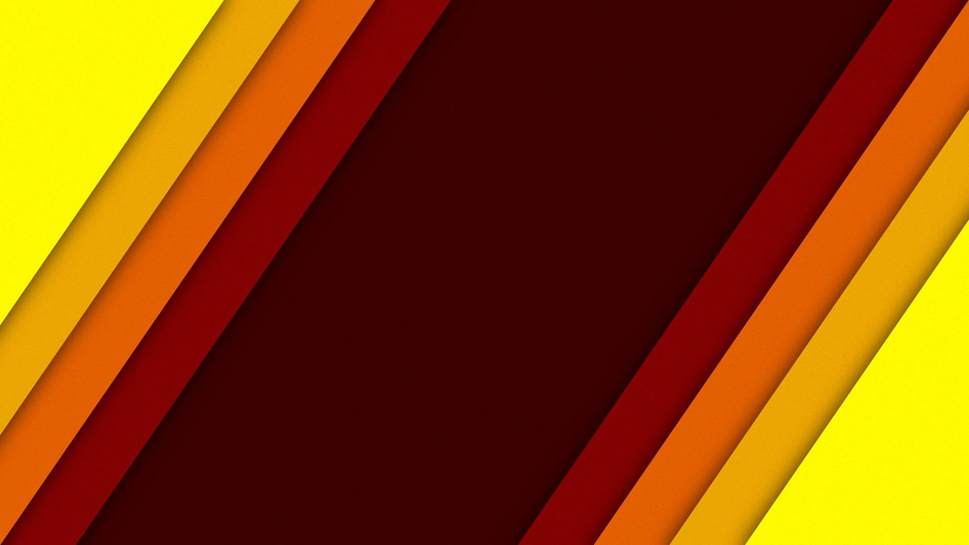 HD wallpaper, Lines, Minimalism, Material Style, Yellow, Orange, Red, Brown, Static