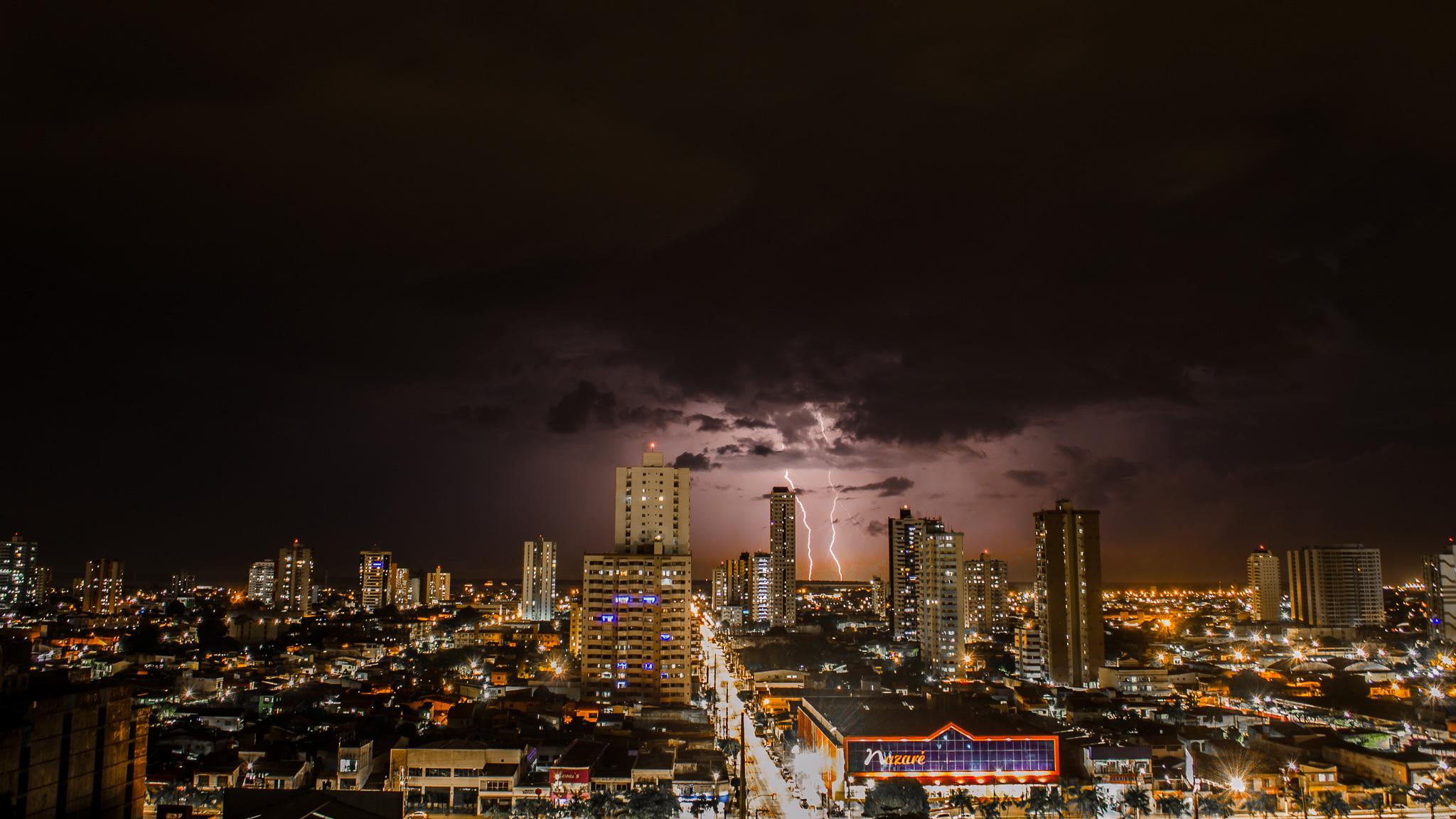 HD wallpaper, Photography Wallpapers, Thunderstorm Wallpapers, Night Wallpapers, Thunderstorms Above City During Night Time, Lightning Wallpapers, Hd Wallpapers, Evening Wallpapers, City Wallpapers
