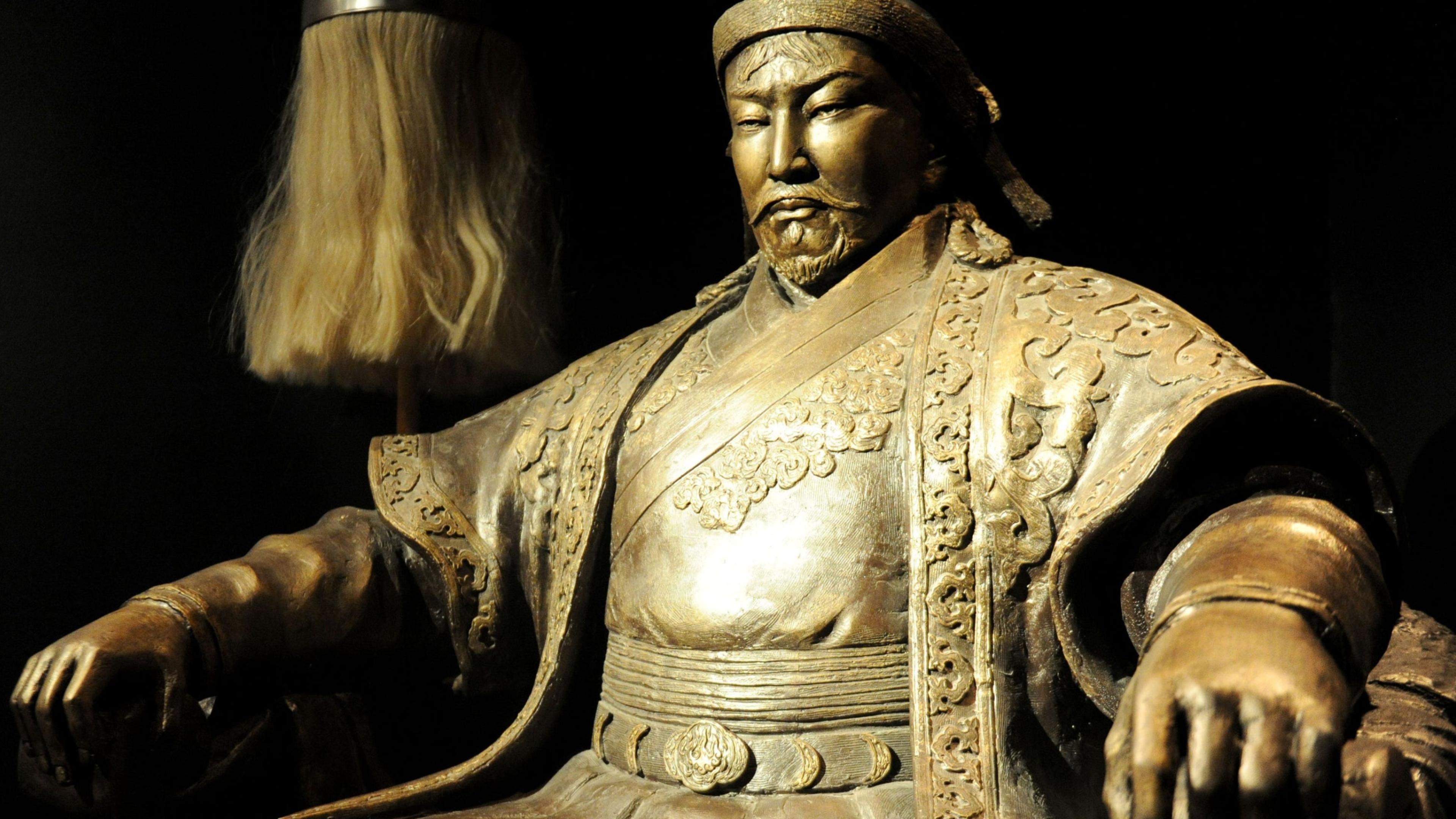 HD wallpaper, Genghis Khan, Asian, Mongols, Mongolia, Statue