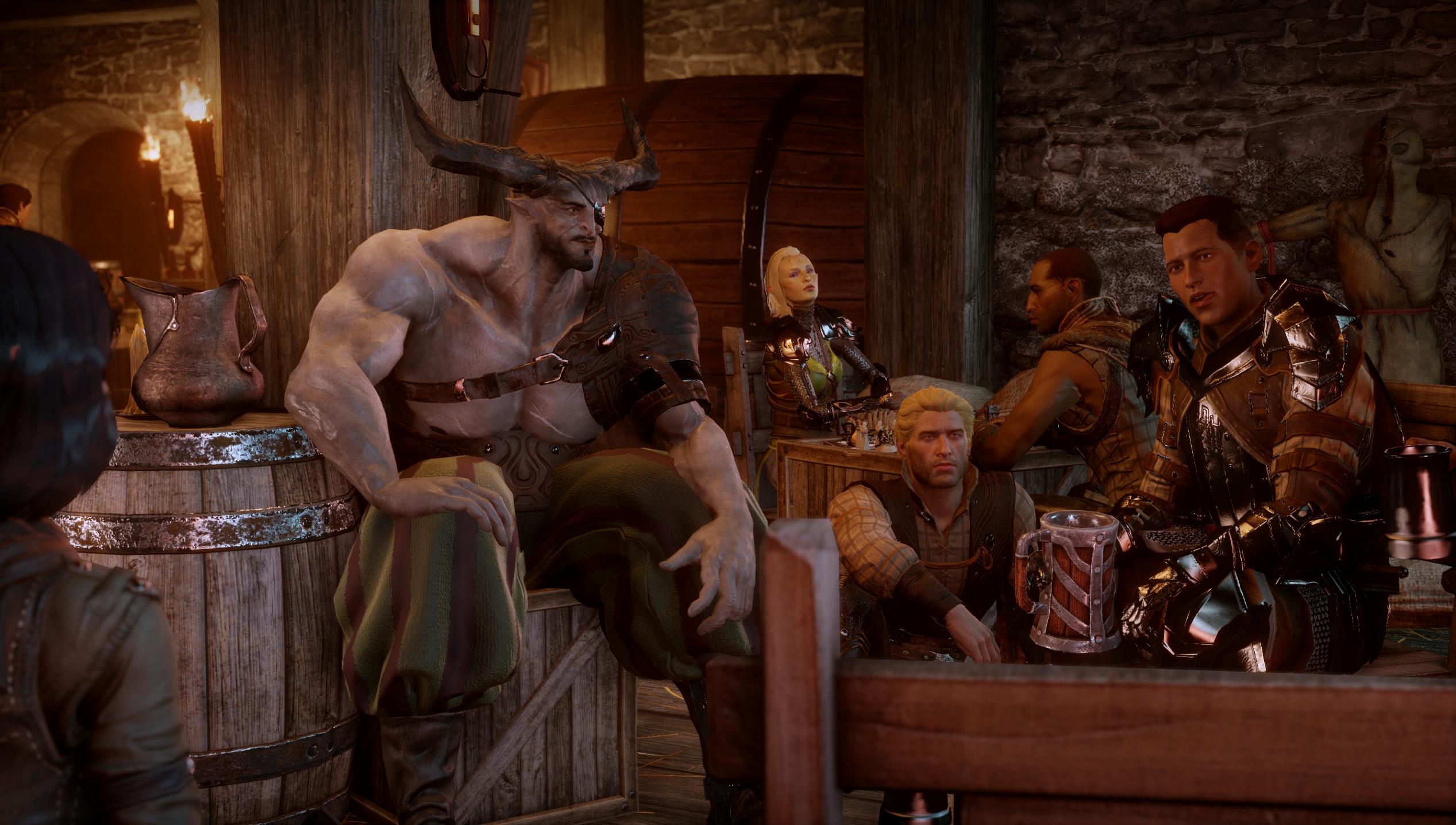 HD wallpaper, Drinking, Video Games, Pc Gaming, The Chargers, Iron Bull, Orange, Dragon Age