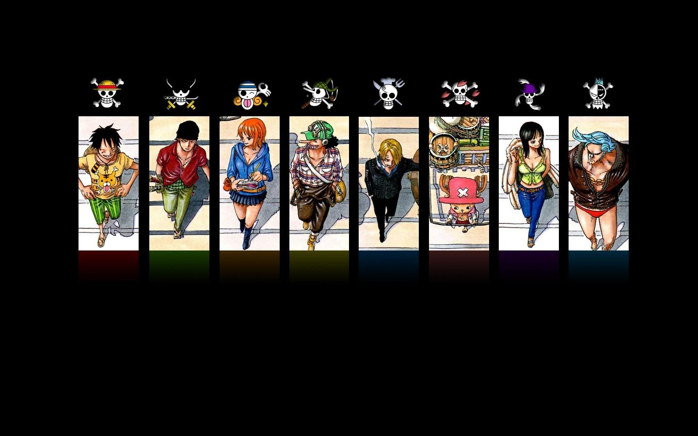 HD wallpaper, Sanji, Frankie, Monkey D, Nico Robin, One Piece, Usopp, Tony Tony Chopper, Collage, Anime Girls, Nami, Anime, Jolly Roger, Anime Boys