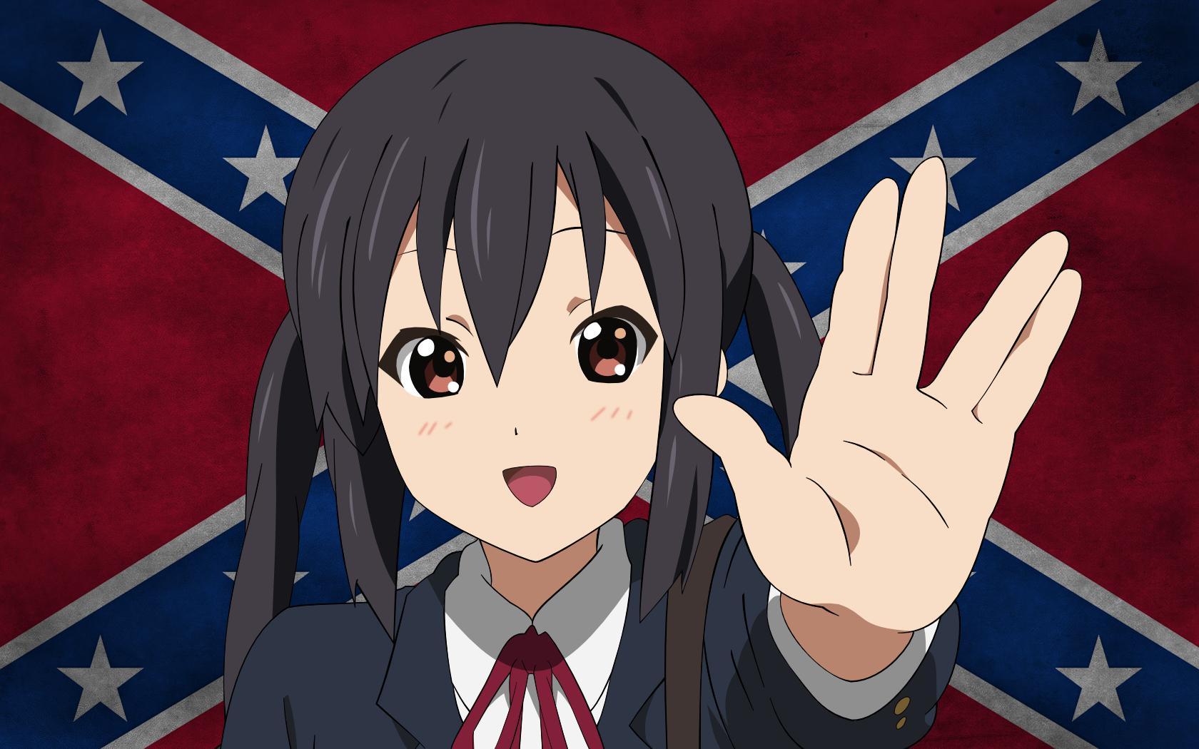 HD wallpaper, Confederate Flag, Nakano Azusa, 2D, Anime Girls