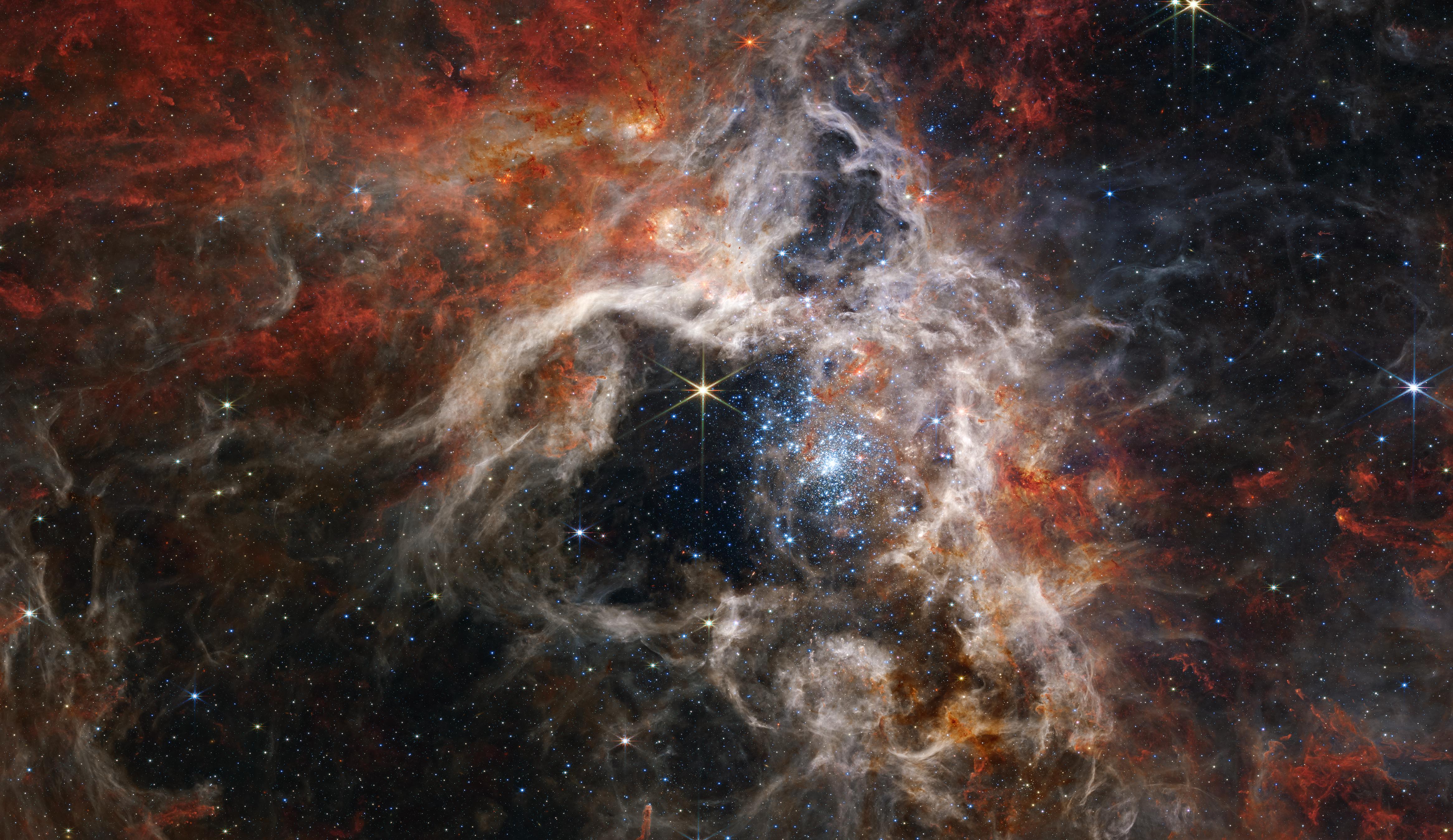 HD wallpaper, Nebula, Infrared, Ngc 2070, Stars, Space, Tarantula Nebula, James Webb Space Telescope