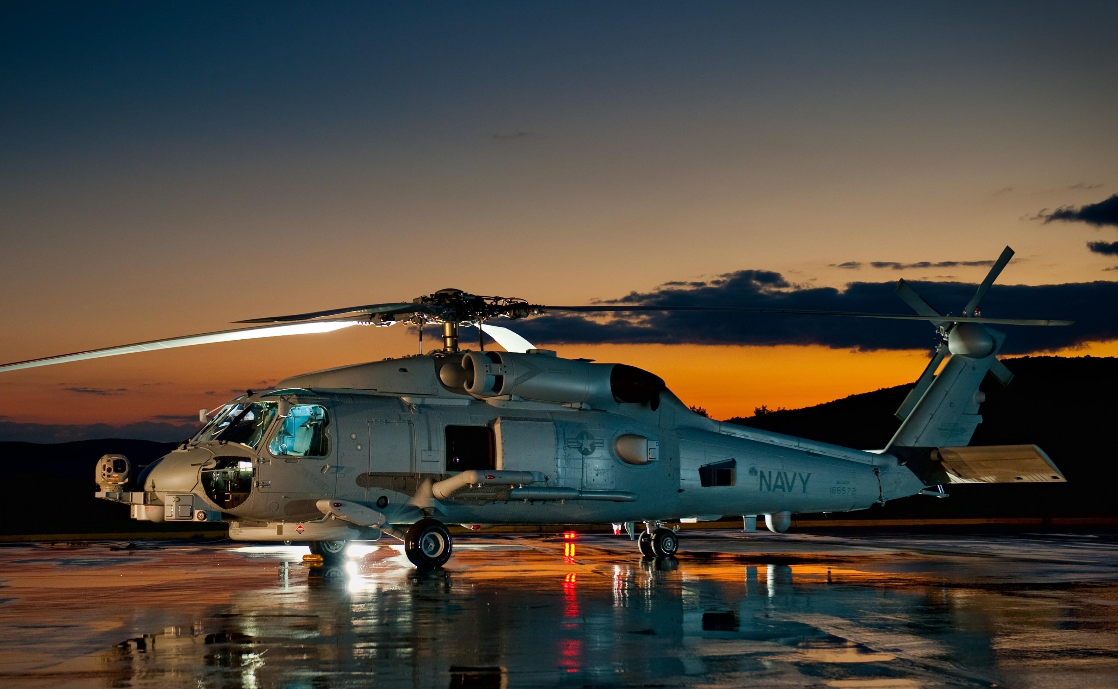 HD wallpaper, American Aircraft, Helicopters, Military Aircraft, Military Vehicle, Dusk, Photography, Sikorsky Aircraft, Aircraft, Military, United States Navy, Vehicle, Sikorsky Mh 60R Seahawk