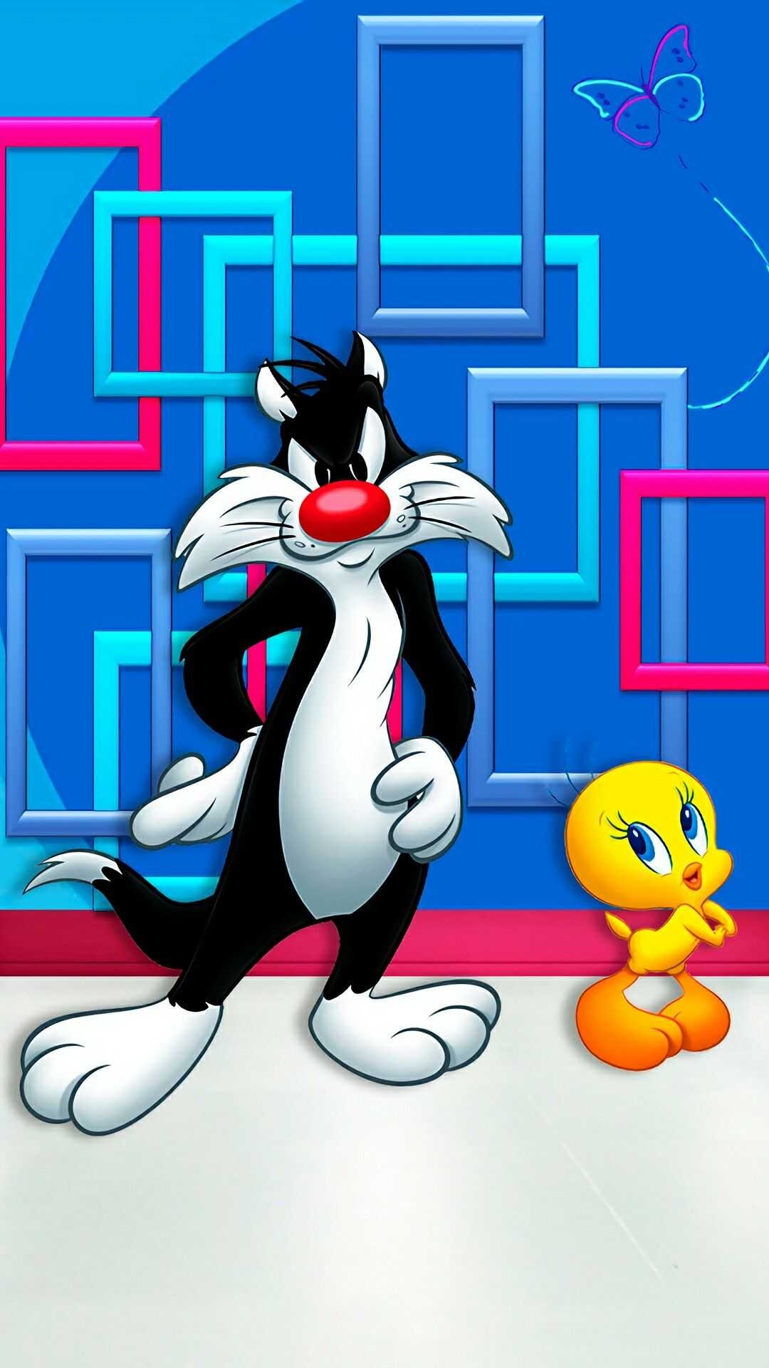 HD wallpaper, Sylvester Wallpaper, Artistic Portrayal, Mobile 1080P Sylvester The Cat Background Photo, 1080X1920 Full Hd Phone