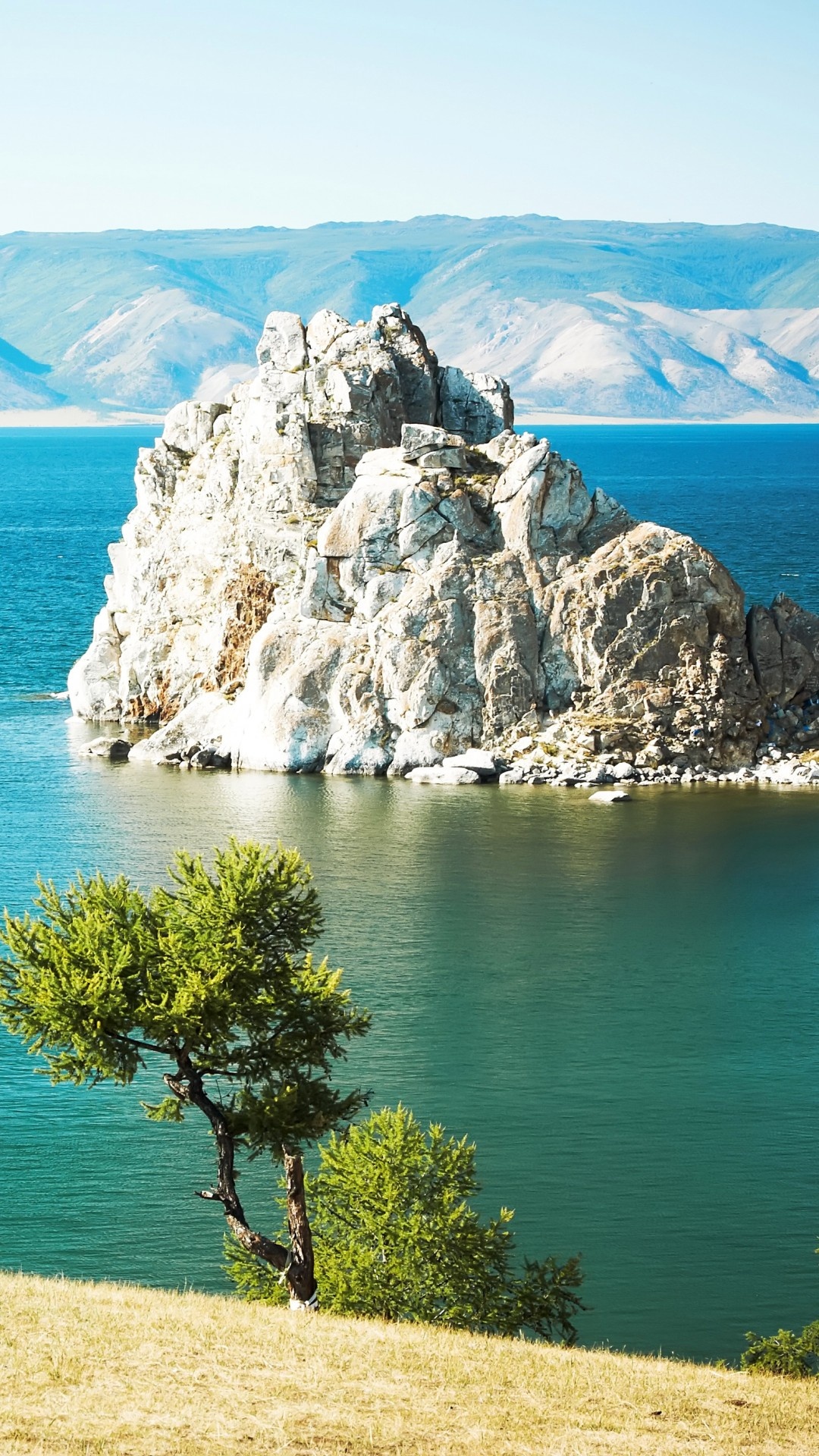 HD wallpaper, Rocky Landscapes, 1080X1920 Full Hd Phone, Samsung Full Hd Lake Baikal Background, Shoreline Serenity,