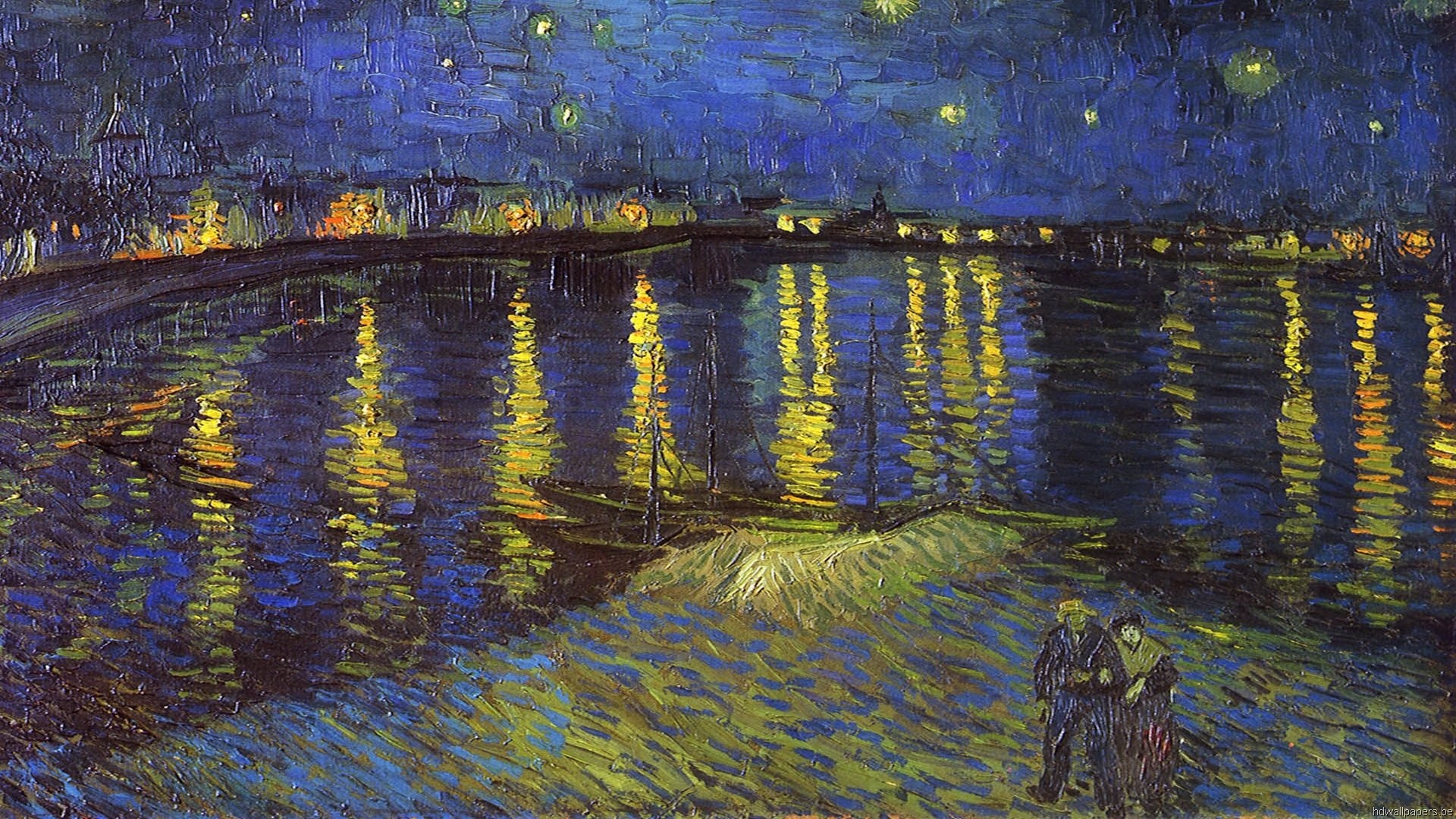 HD wallpaper, Desktop 1080P Vincent Van Gogh Wallpaper Image, Van Gogh Hd Wallpaper, Vibrant Colors, Stunning Artwork, 1920X1080 Full Hd Desktop, Impressionist Style