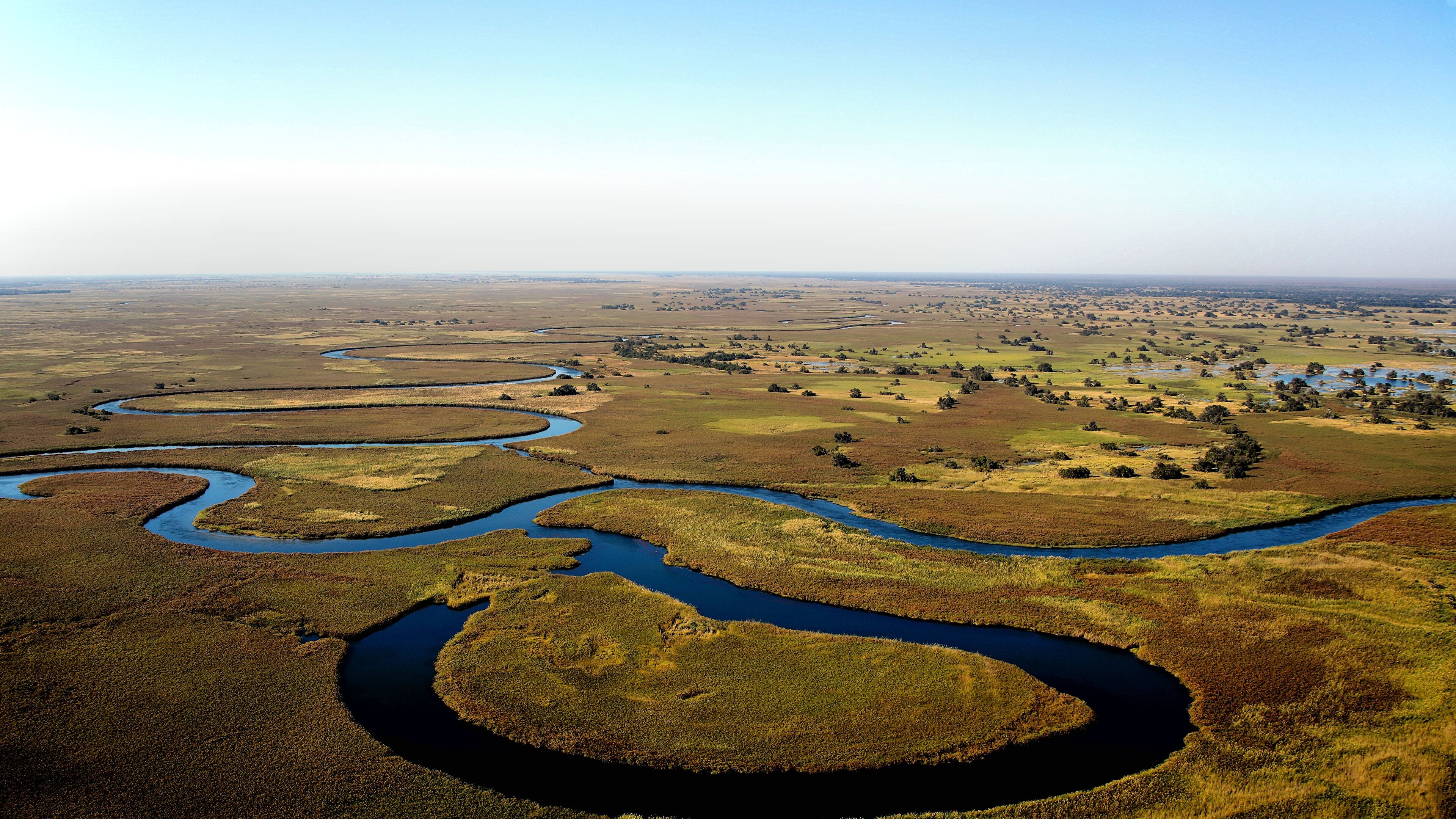 HD wallpaper, 3840X2160 4K Desktop, Desktop 4K Okavango Delta Wallpaper Image, African Landscapes, Stunning Backgrounds, Botswana Wallpapers