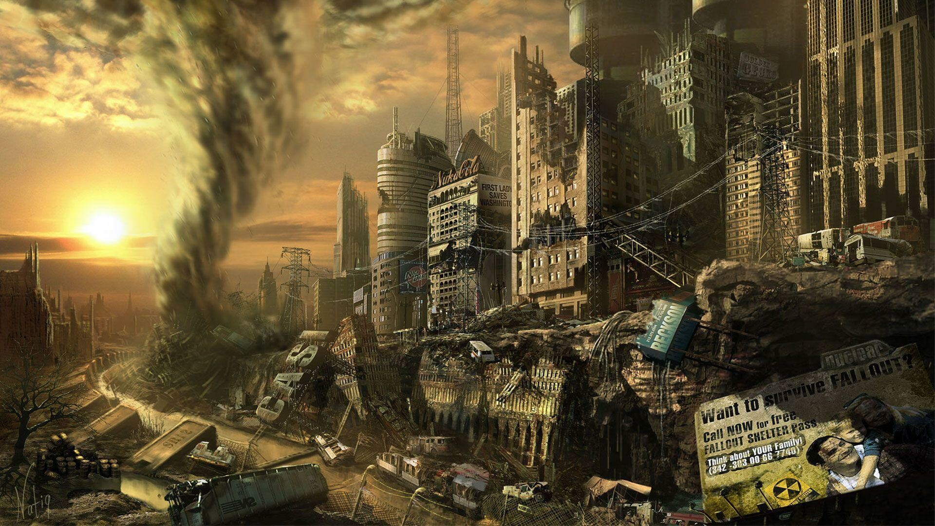 HD wallpaper, Desktop Full Hd Fallout Background Photo, Iconic Imagery, 1920X1080 Full Hd Desktop, Post Nuclear World, Video Game Franchise, Fallout