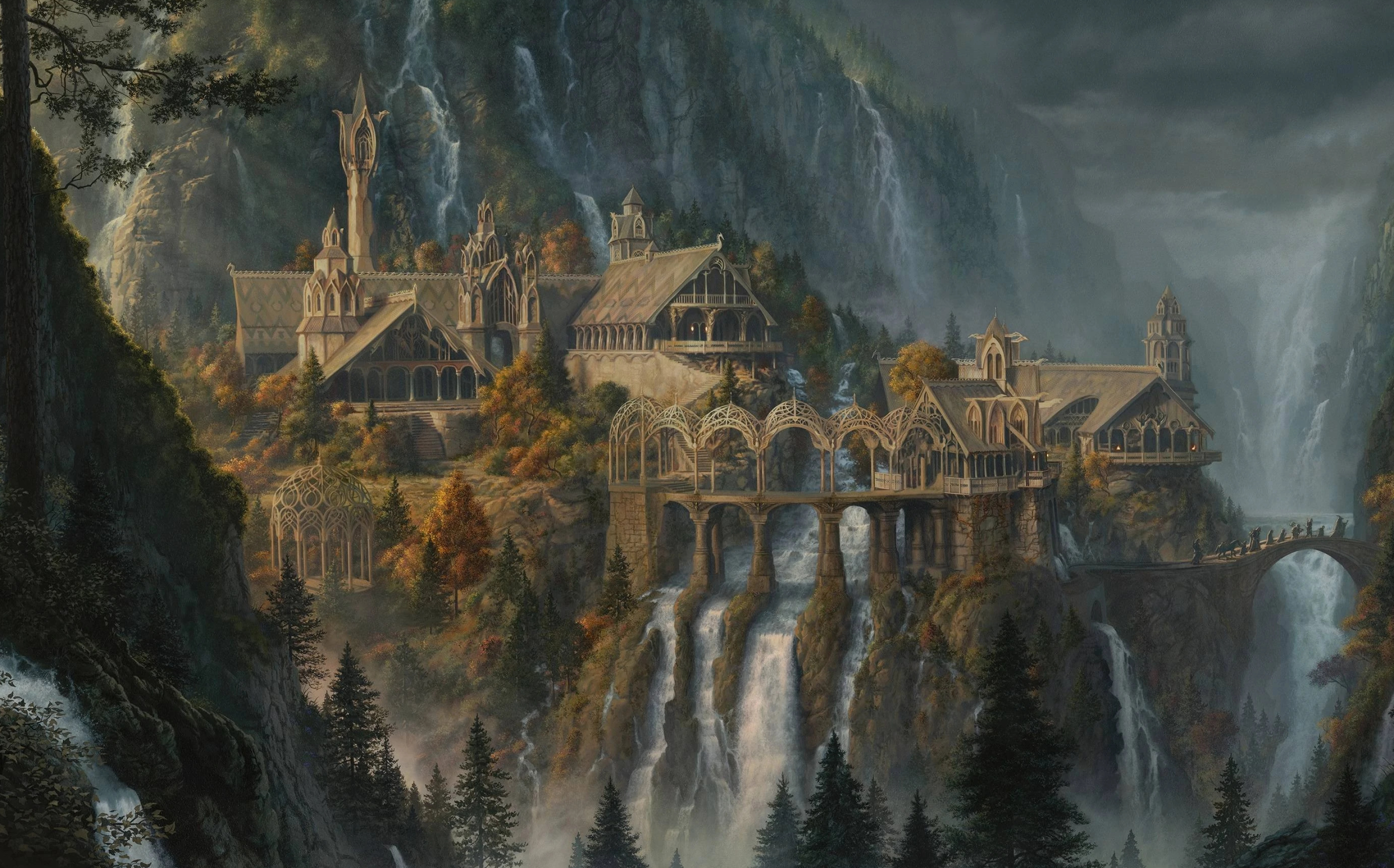 HD wallpaper, Elven City, Desktop Hd Rivendell Wallpaper Image, Rivendell, Fantasy Location, 3070X1910 Hd Desktop, Lord Of The Rings