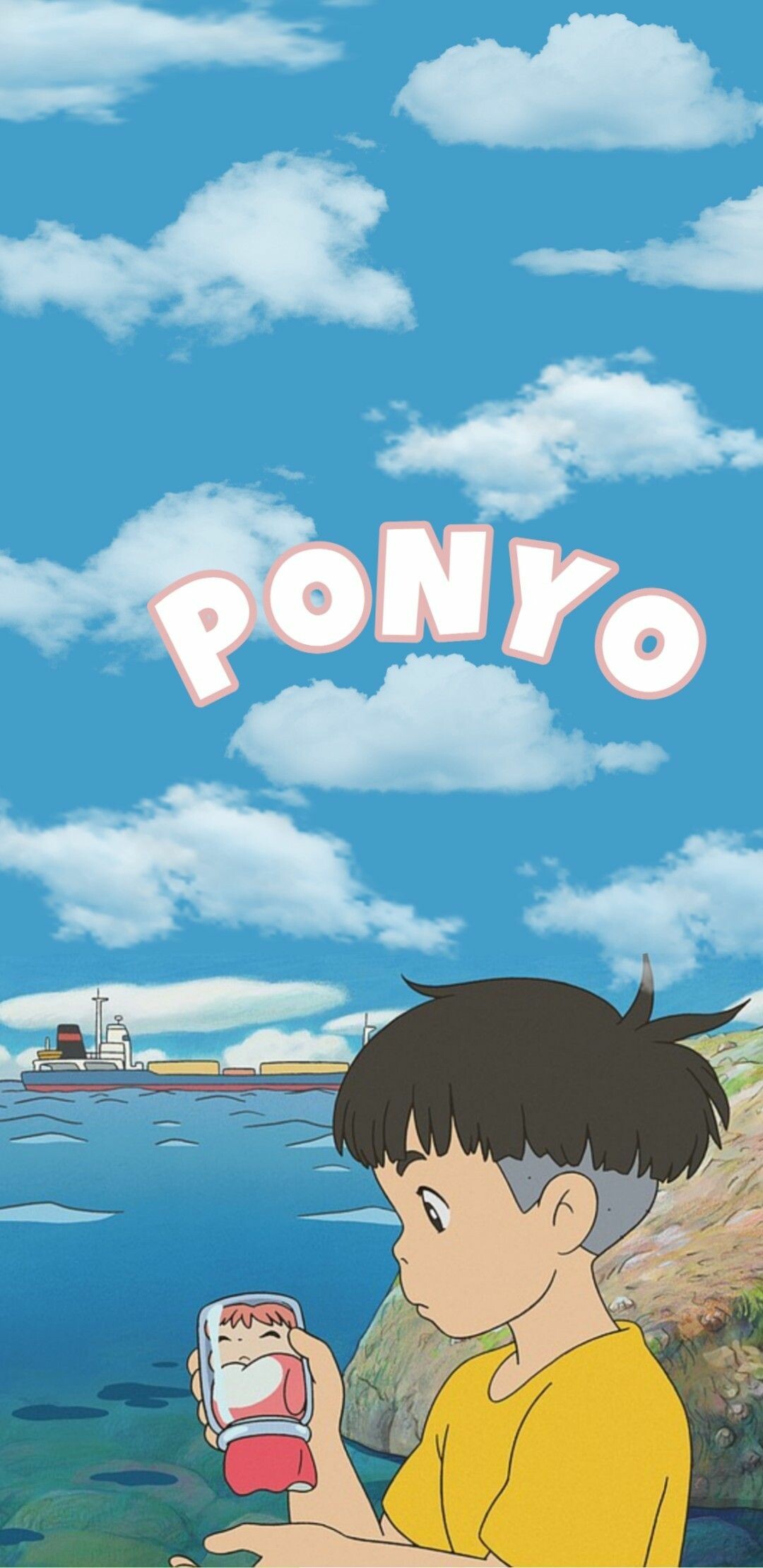 HD wallpaper, Iphone Background, Anime Wallpaper, Iphone Hd Ponyo Wallpaper Image, Ghibli Artwork, Ponyo, 1080X2220 Hd Phone