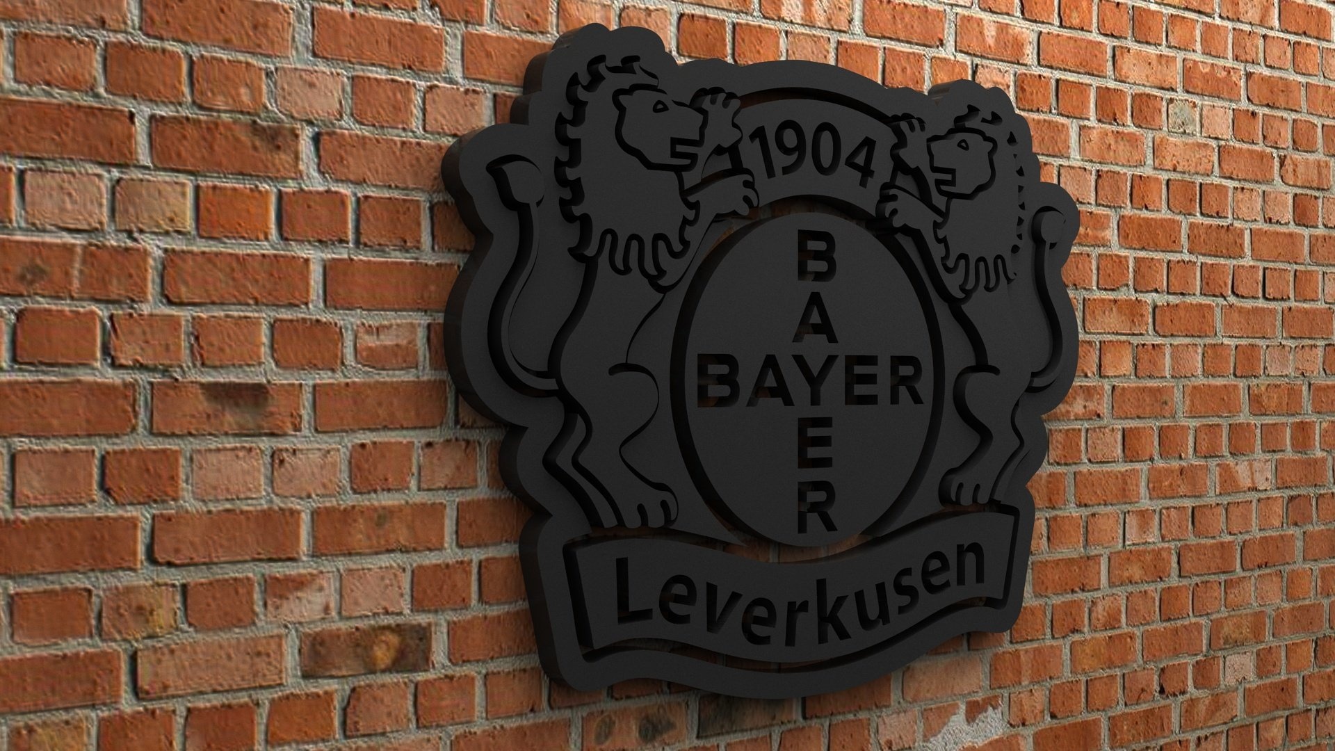 HD wallpaper, Desktop 1080P Bayer 04 Leverkusen Wallpaper, Logo Design, 1920X1080 Full Hd Desktop, High Quality Model, Bayer 04 Leverkusen, 3D Printable