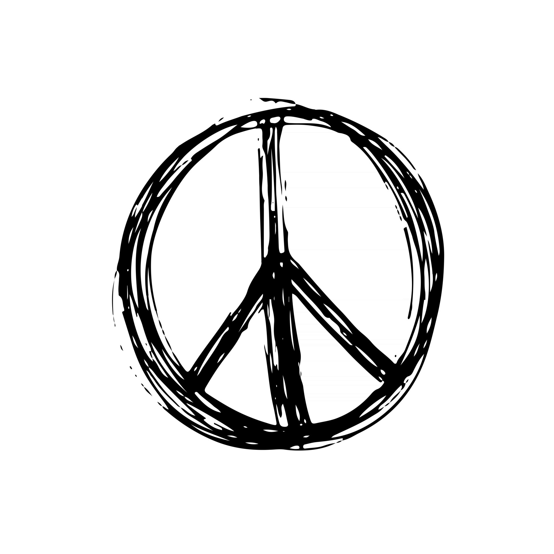 HD wallpaper, Phone Hd Pacifist Background Photo, Hand Drawn Grunge, Hippie Sign, 1920X1920 Hd Phone, Pacifist Symbol, Peaceful Expression