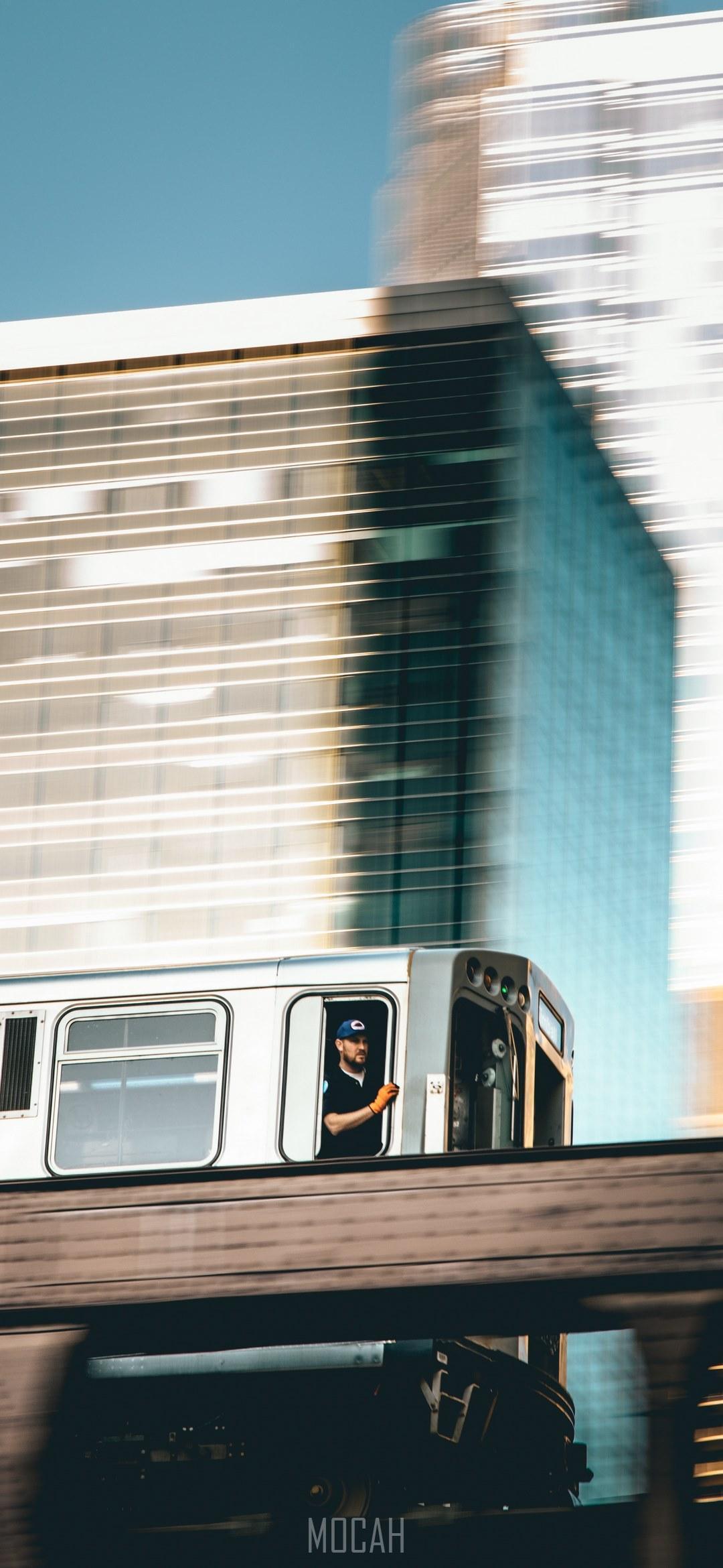 HD wallpaper, A Man Looking Out Of A Moving Urban Trail In Chicago, Xiaomi Mi 10 Ultra Screensaver Hd, Man In A Moving Urban Train, 1080X2340