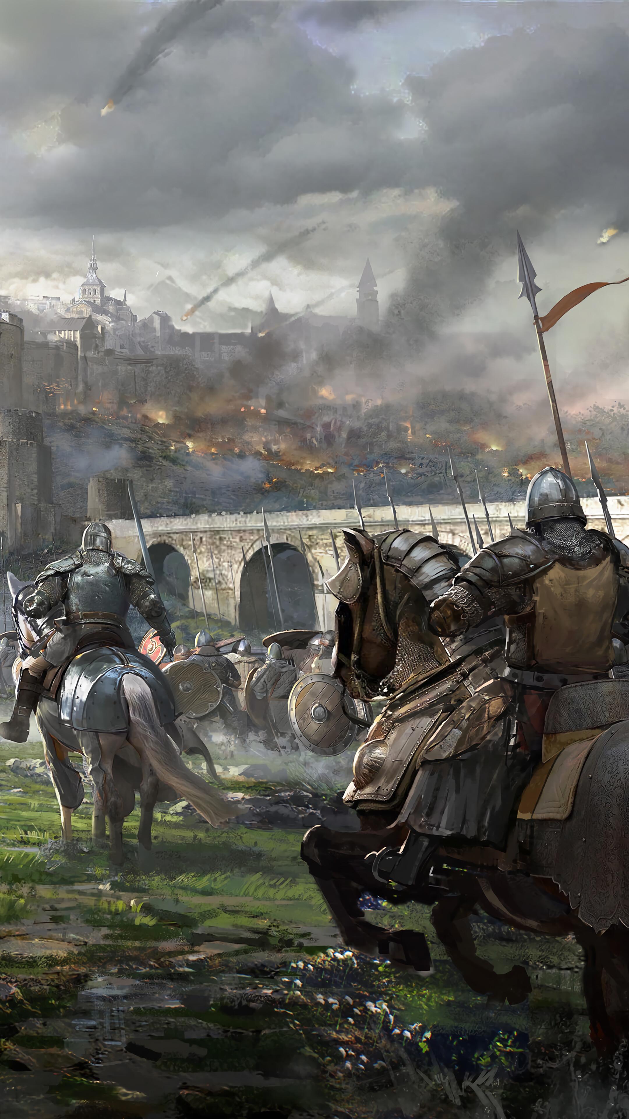 HD wallpaper, Medieval, Siege, Fantasy, Battle, 4K, Castle, Knight