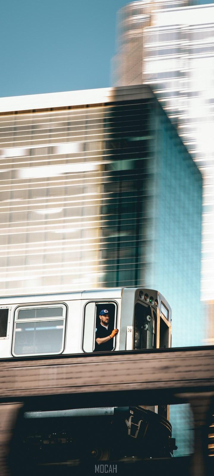 HD wallpaper, Man In A Moving Urban Train, Xiaomi Redmi 9I Full Hd Wallpaper, 720X1600, A Man Looking Out Of A Moving Urban Trail In Chicago