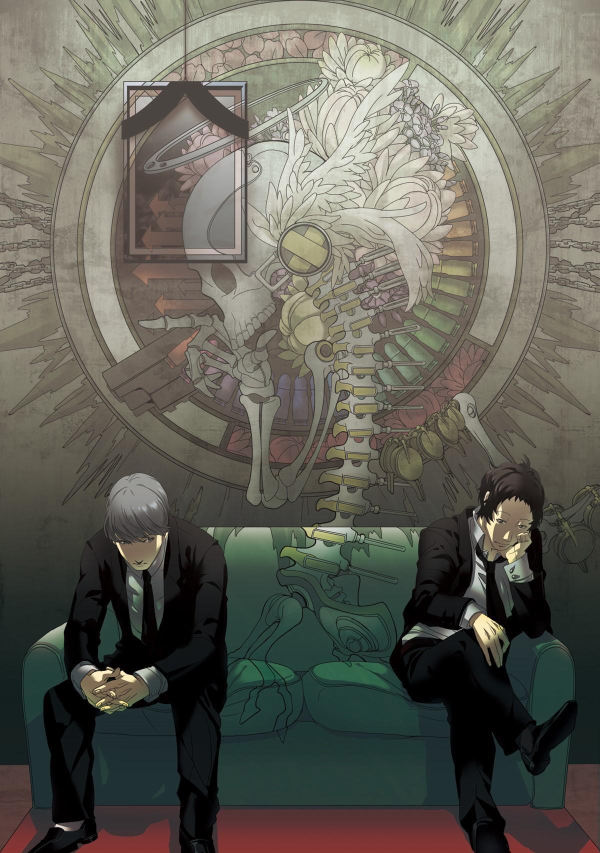 HD wallpaper, Narukami Yu, Skull, Adachi Tohru, Persona Series, Anime, Persona 4