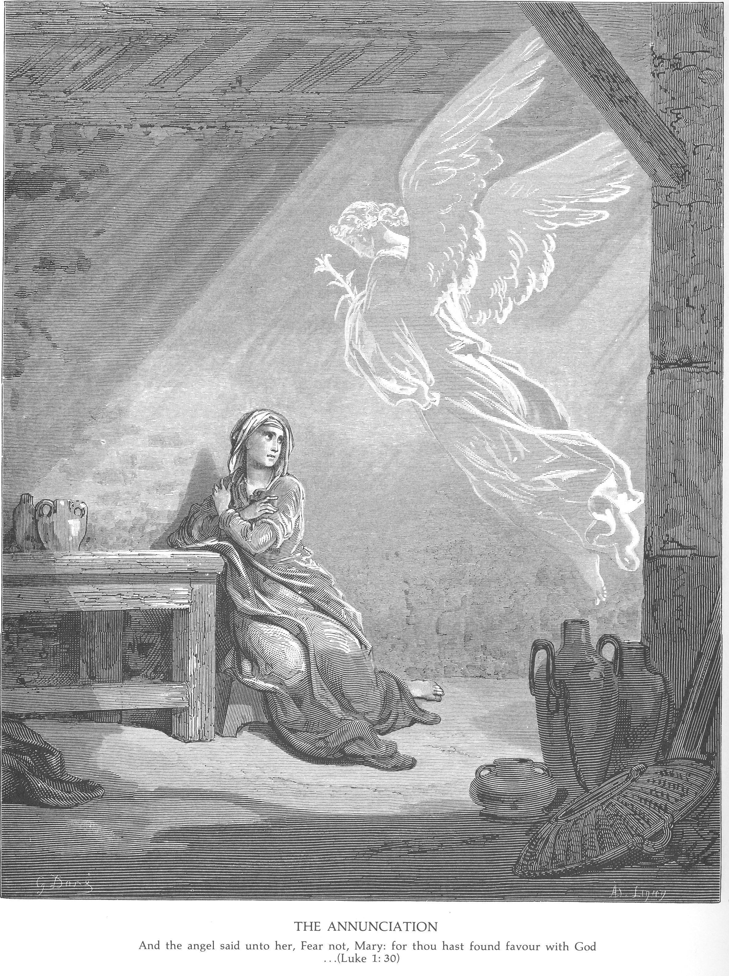 HD wallpaper, Holy Bible, Monochrome, Virgin Mary, Lithograph, Angel, Christianity