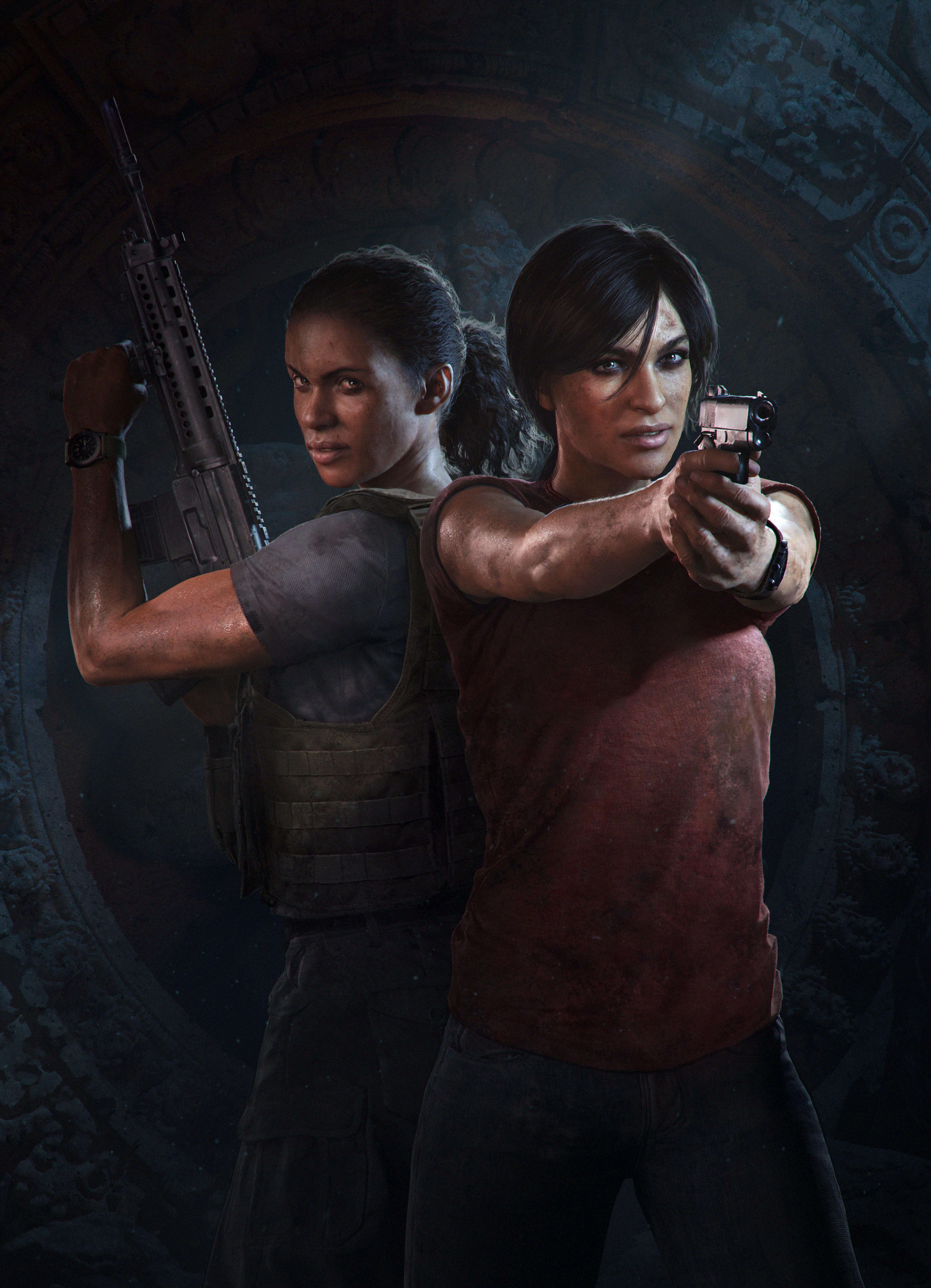 HD wallpaper, 4K, Chloe Fraser, Nadine Ross, Assault Rifle, Pistols, 5K, Uncharted  The Lost Legacy, Two