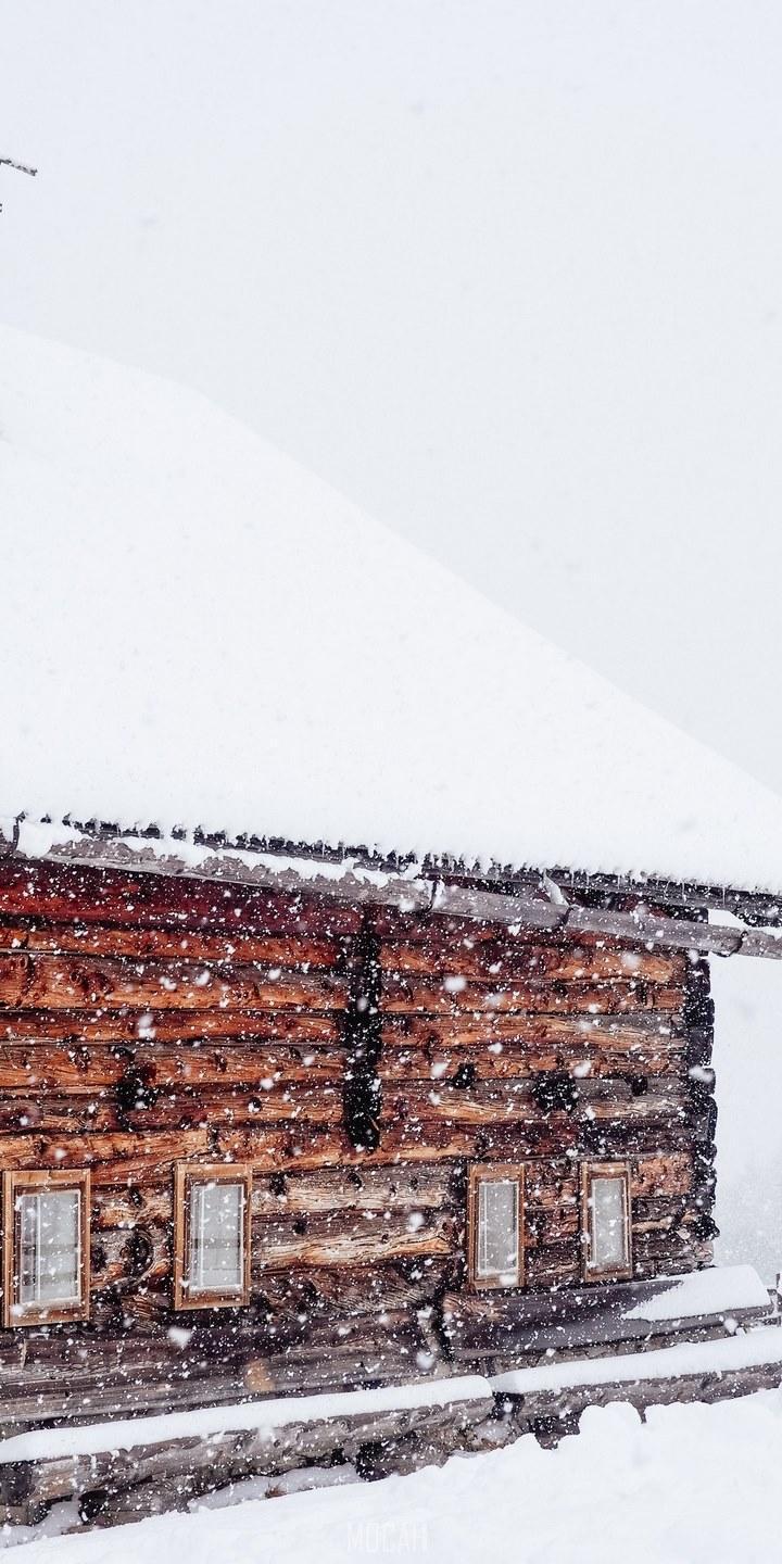 HD wallpaper, Winter Winter Winter Is Here, Lenovo K5 Hd Download, 720X1440, A Side View Of A Snow Covered Ski Lodge Sdwiener Htte In Austria