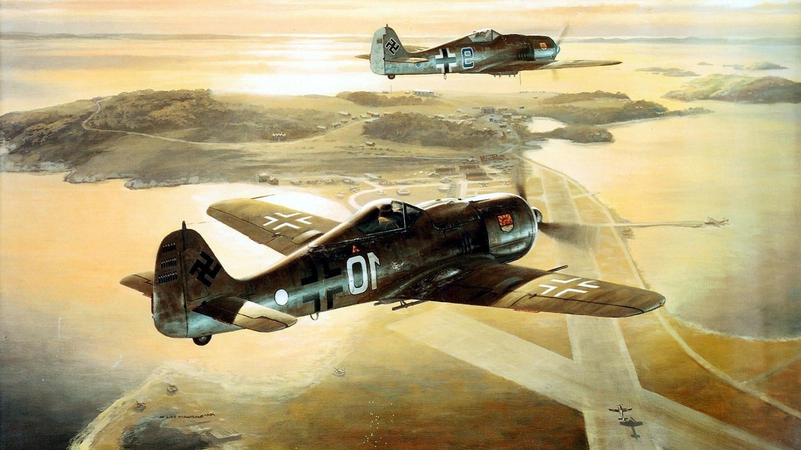 HD wallpaper, 1600X900 World War Ii Fw 190 Focke Wulf Luftwaffe Germany Military Aircraft Military Aircraft Airplane