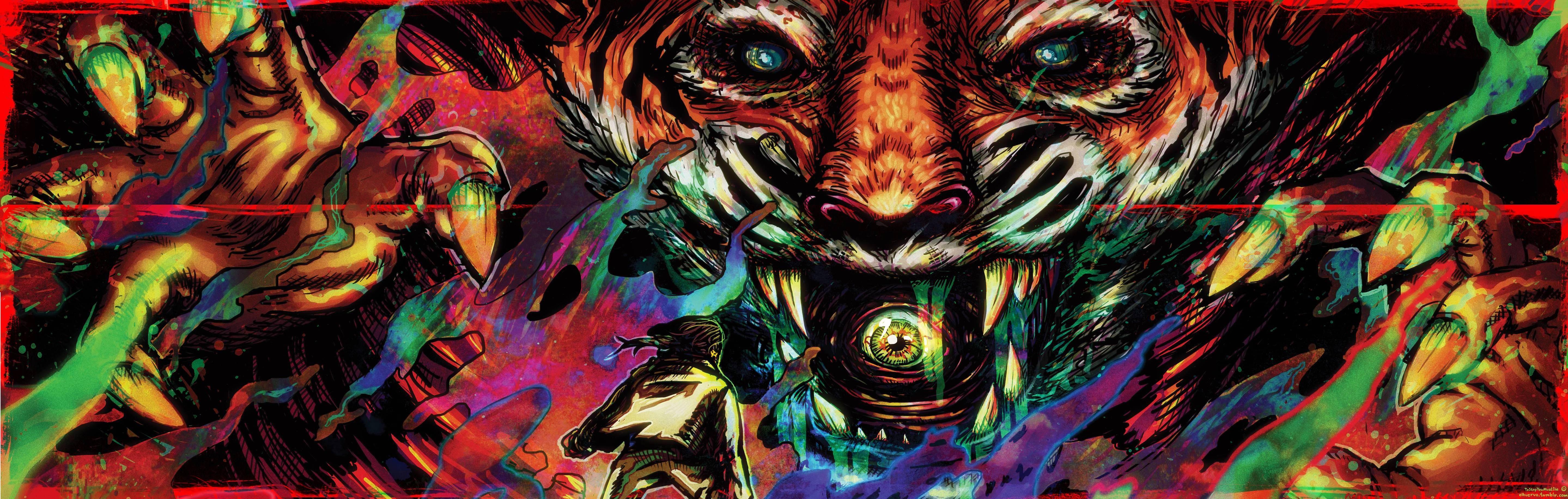 HD wallpaper, 5756X1831 High Resolution Wallpapers Widescreen Hotline Miami 2 Wrong Number
