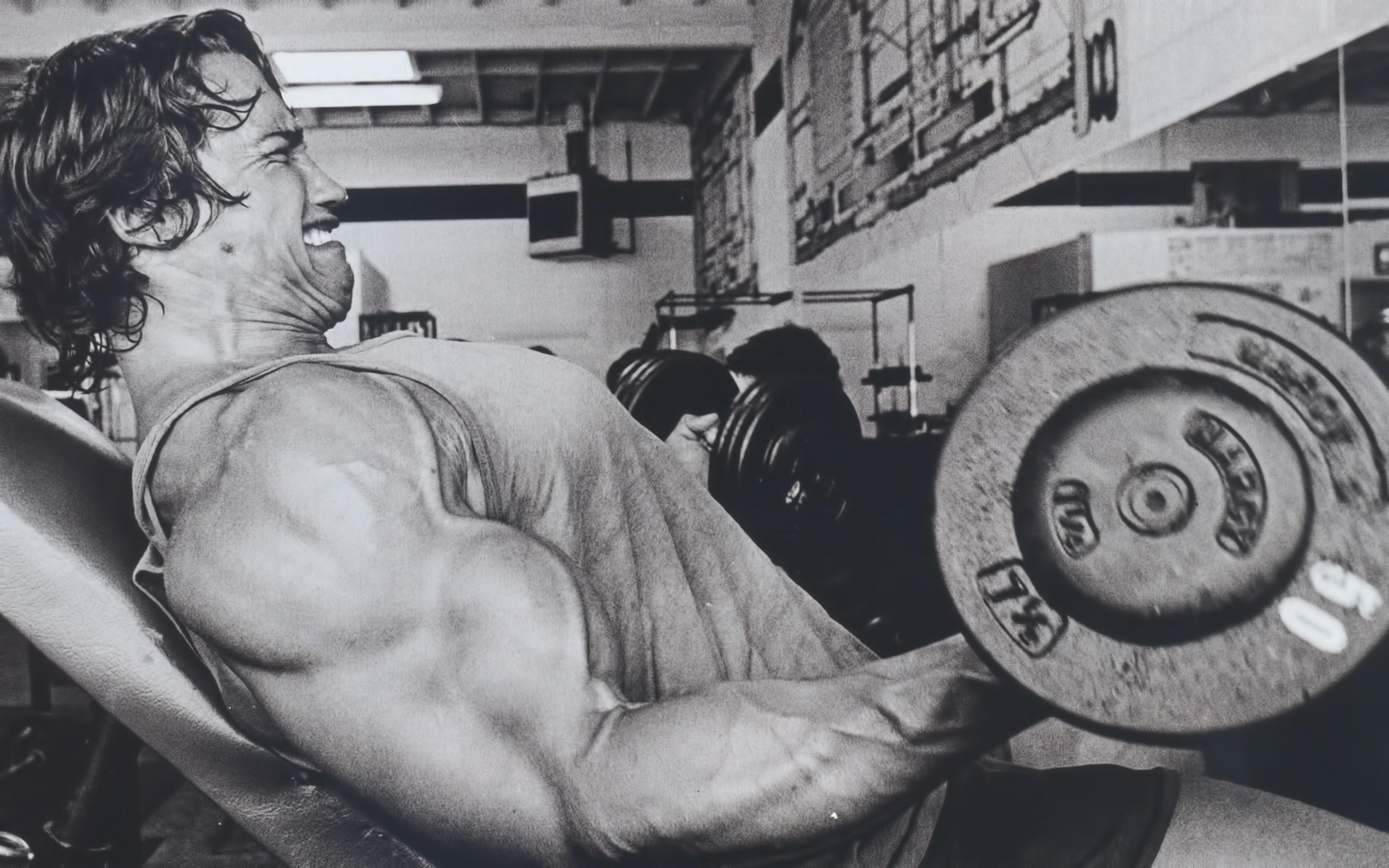 HD wallpaper, Bodybuilder, Working Out, Monochrome, Arnold Schwarzenegger, Weightlifting