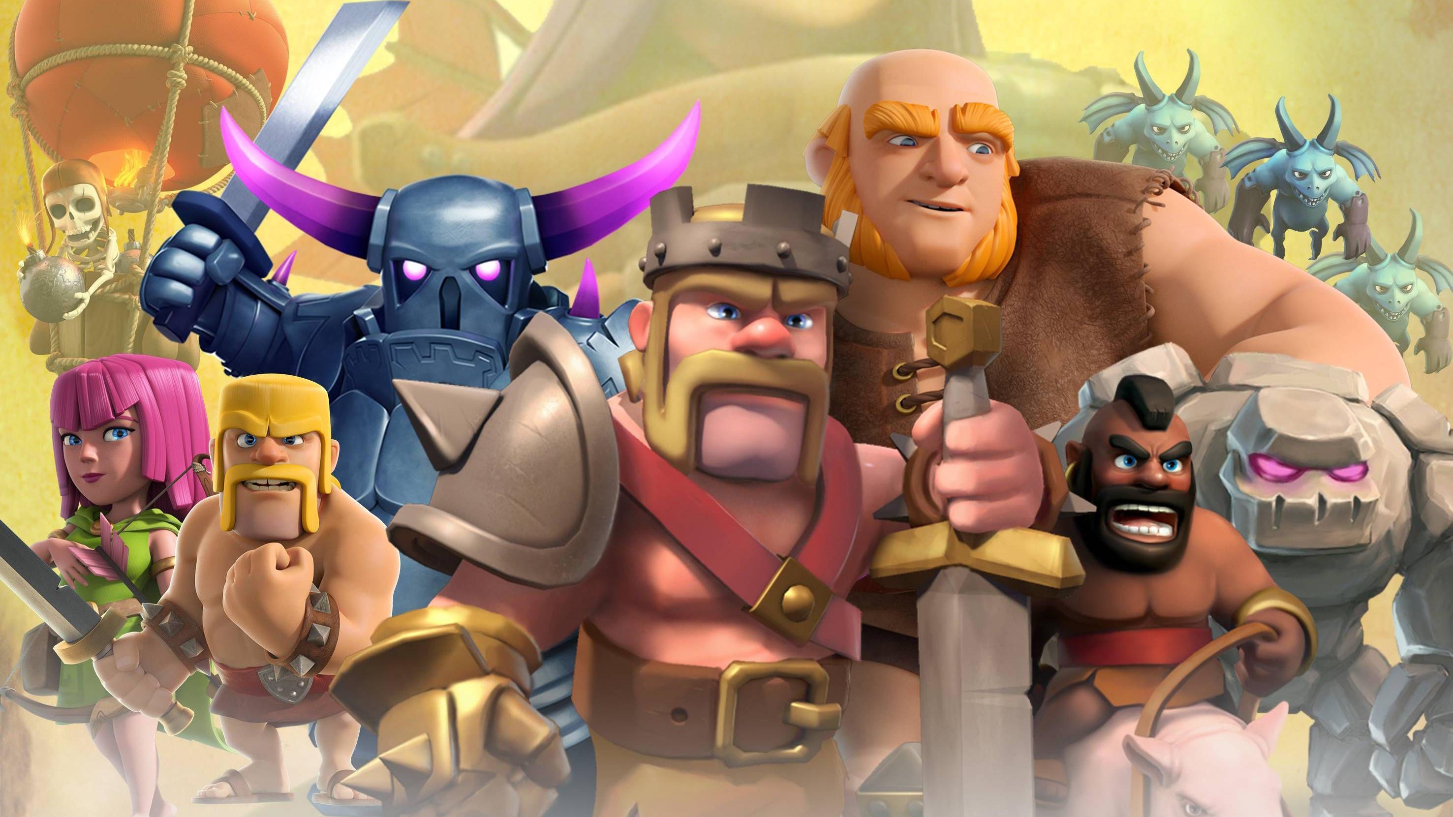HD wallpaper, Archer, Hog Rider, Clash Of Clans, Games, Pekka, Barbarian, Hd, Supercell, Giant
