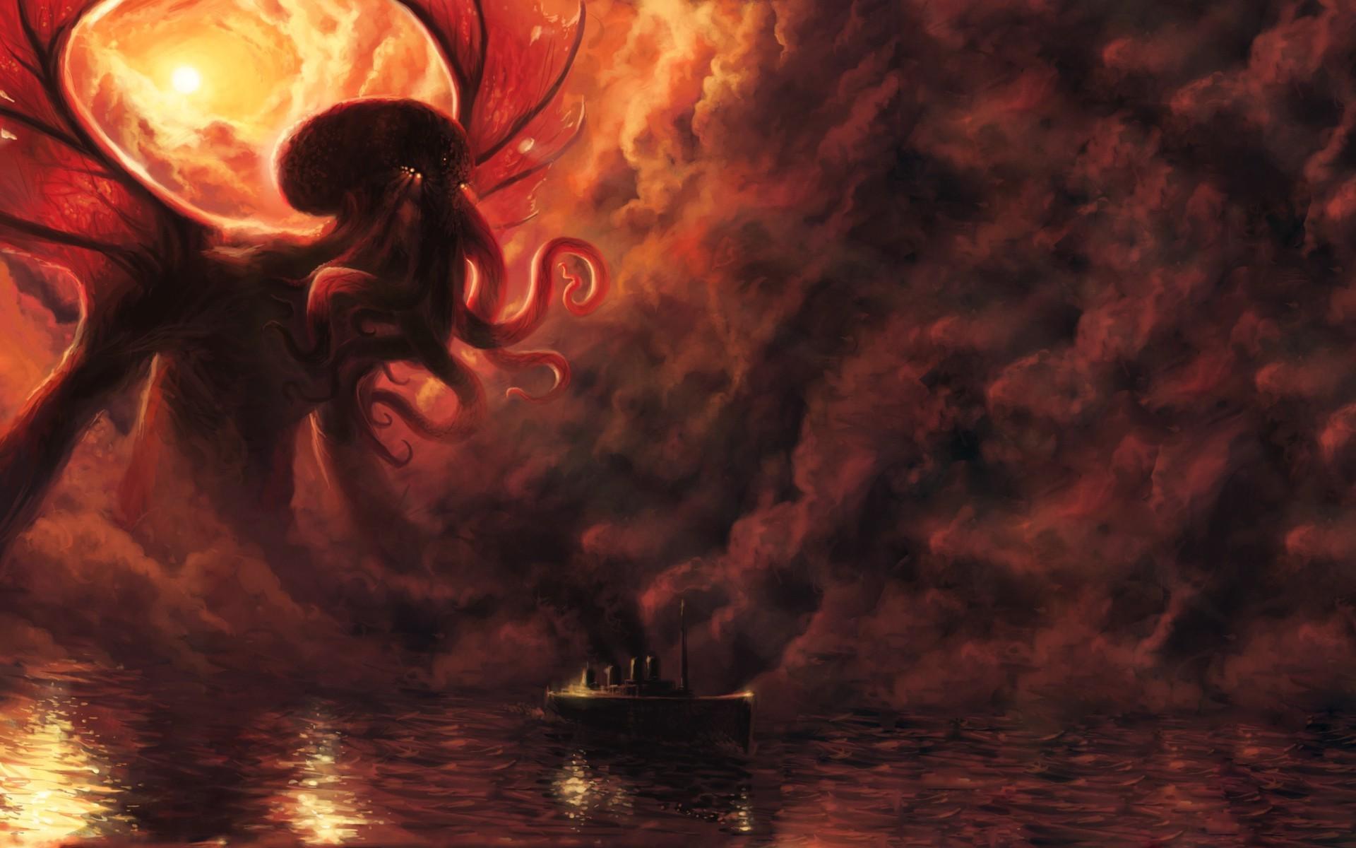 HD wallpaper, Cthulhu Fantasy Art H P Lovecraft