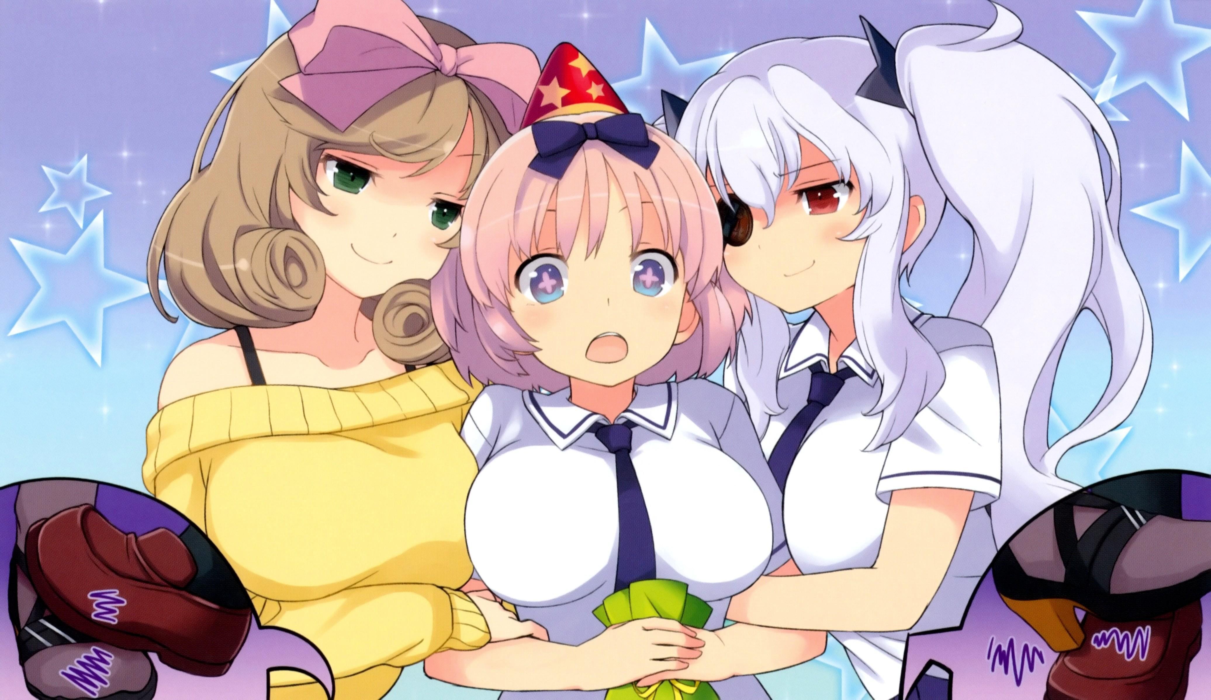 HD wallpaper, Yagyuu, Hibari, Haruka, Senran Kagura, Big Boobs, Anime Girls