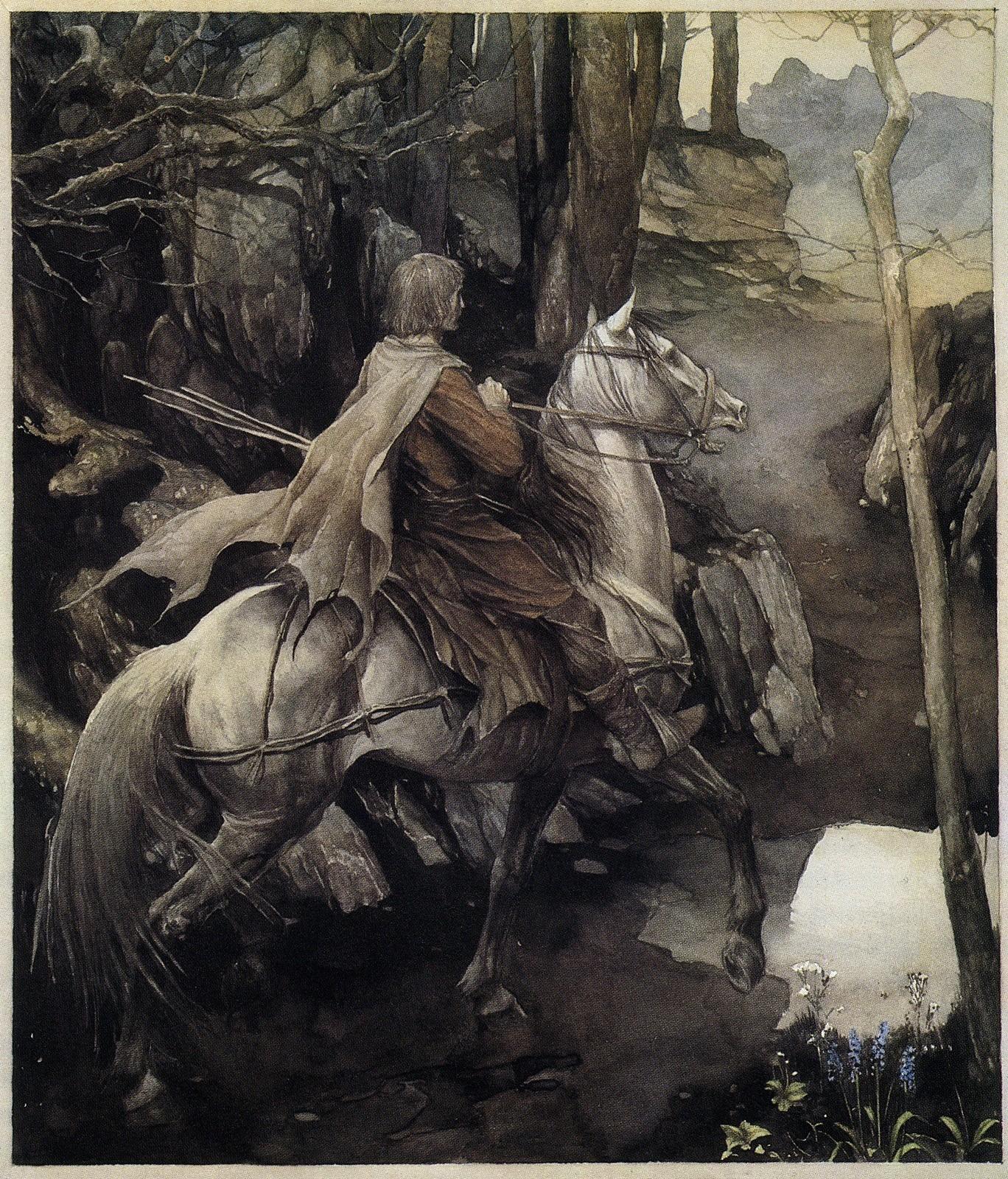 HD wallpaper, Medieval Horseman The Mabinogion Alan Lee
