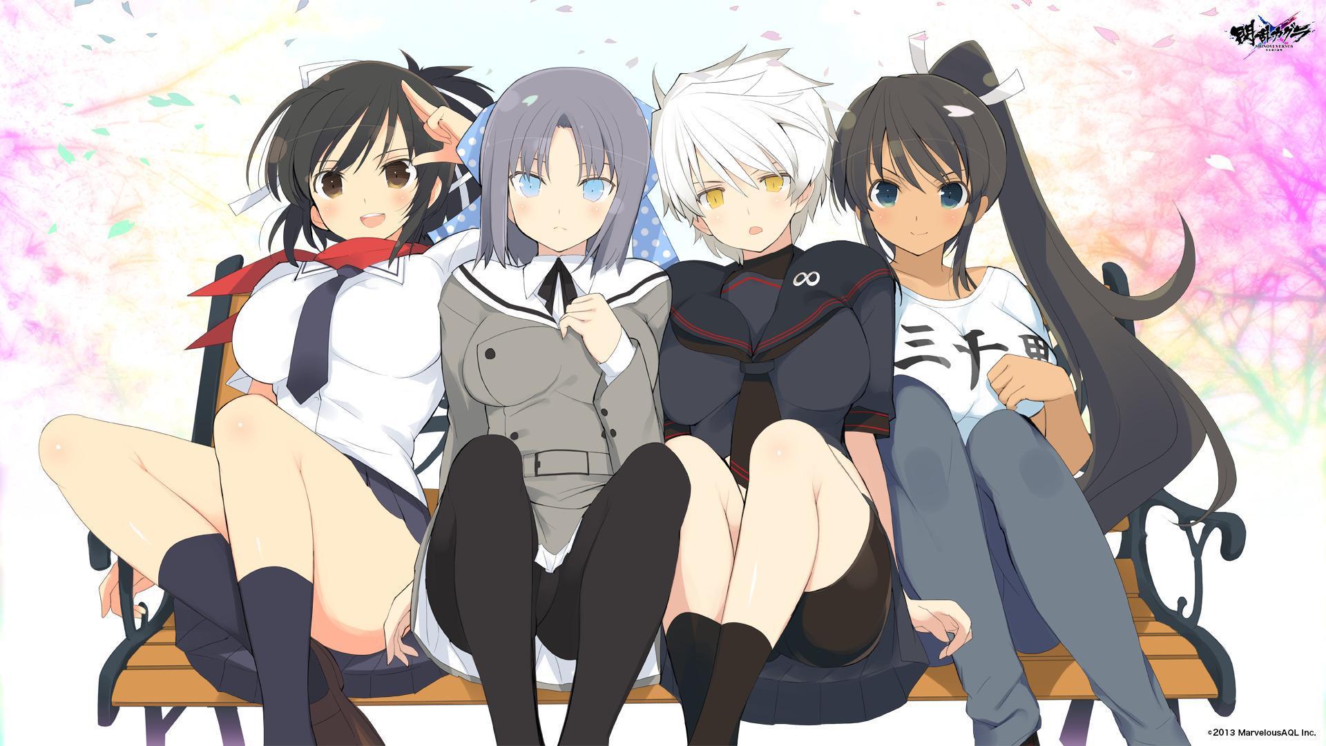 HD wallpaper, Anime, Senran Kagura, Anime Girls, Yumi Senran Kagura, Miyabi Senran Kagura, Asuka Senran Kagura, Homura Senran Kagura